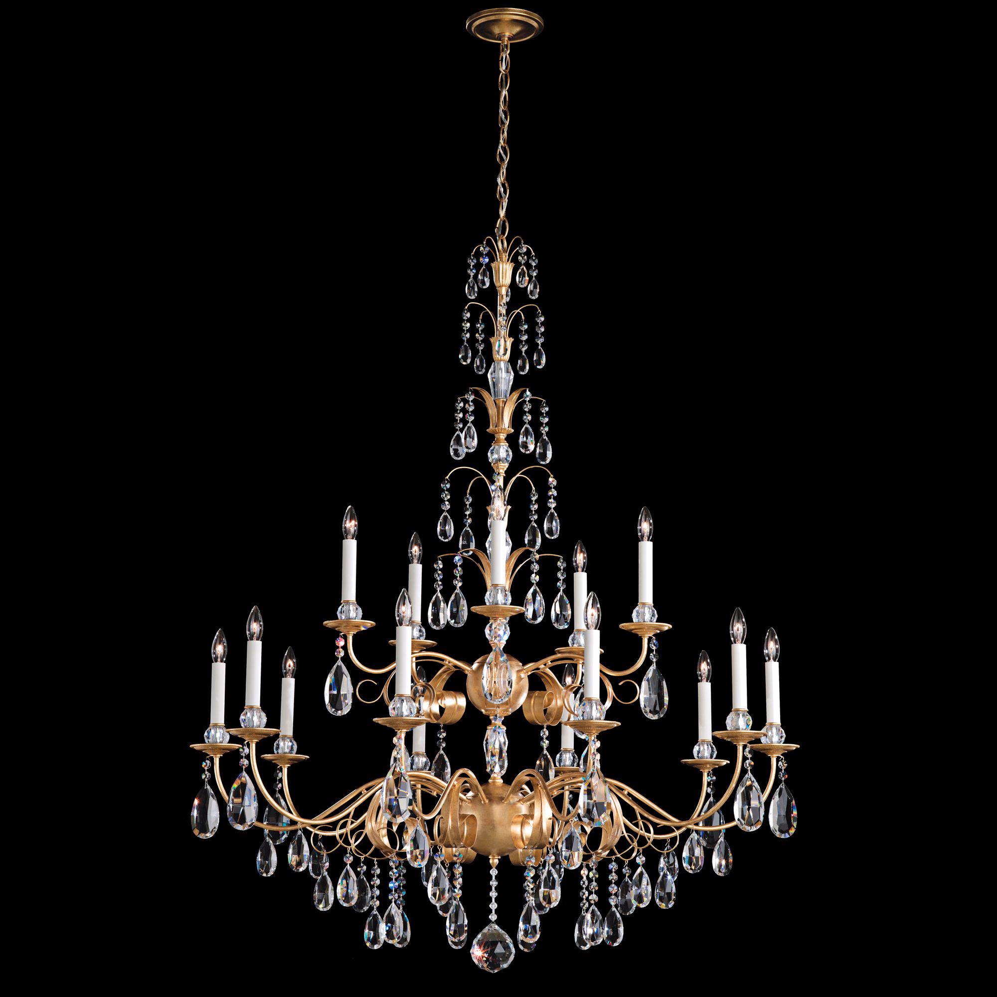 Schonbek Crystal Emperio 36" Wide French Gold Chandelier