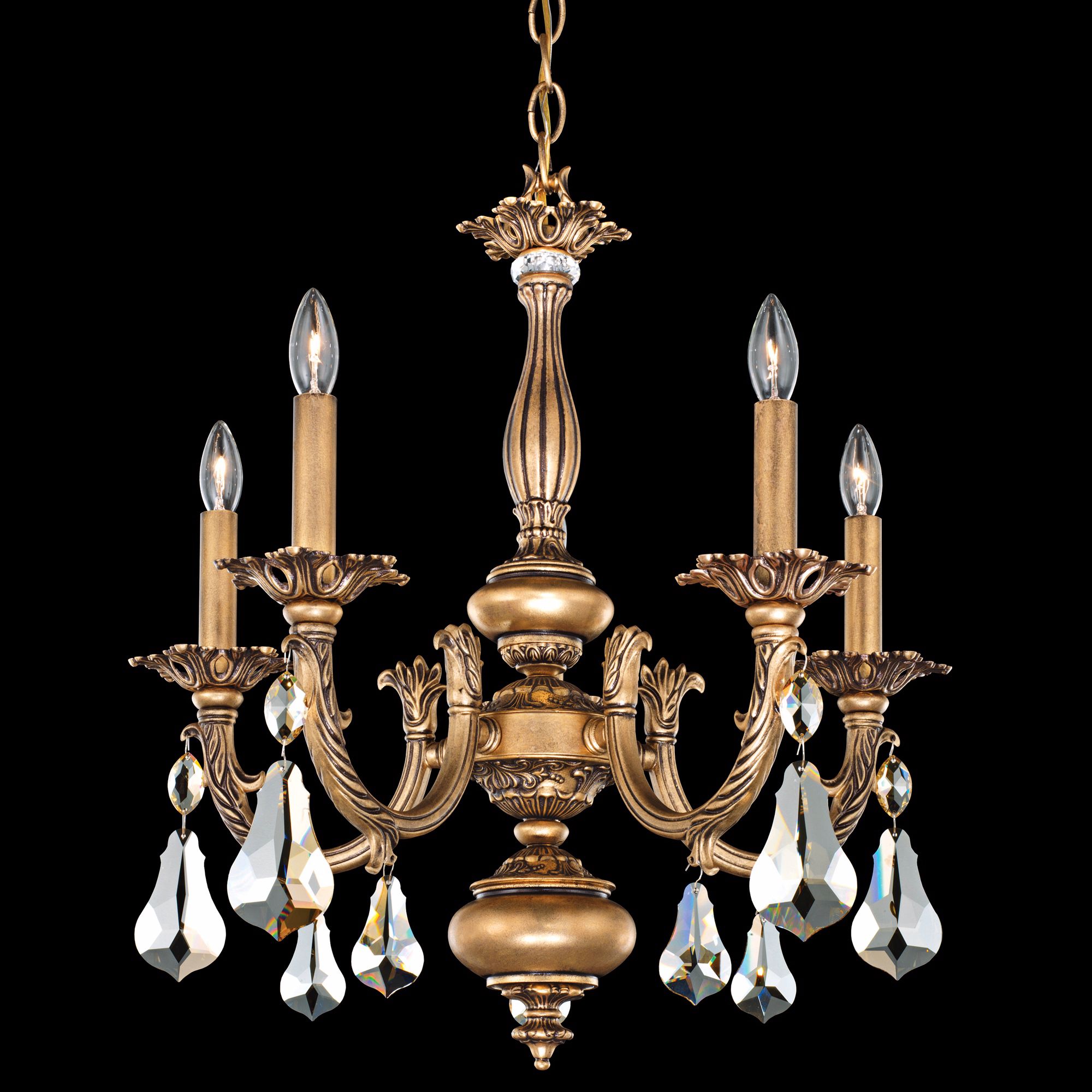 Palio Florentine Bronze 19 1/2" Schonbek Crystal Chandelier