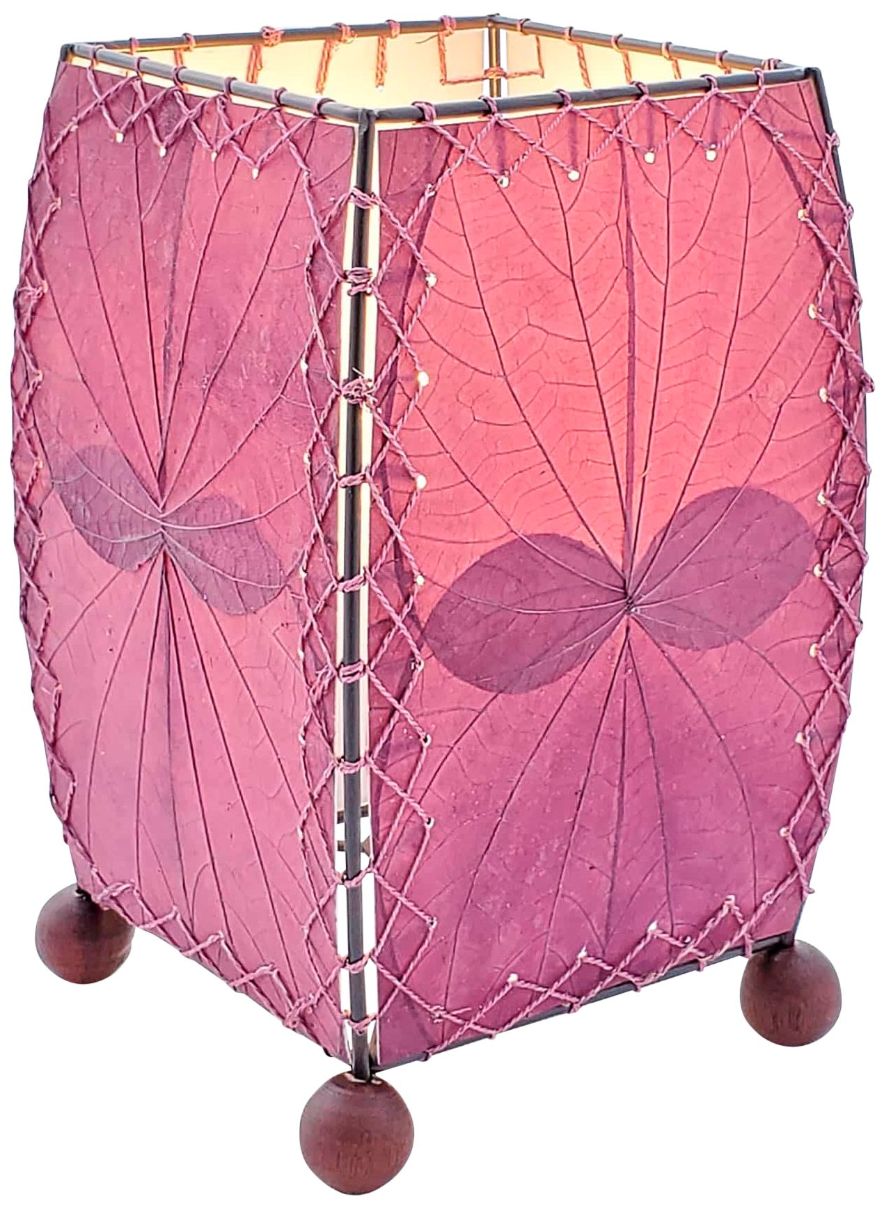 Eangee Mini Square Purple Accent Lamp
