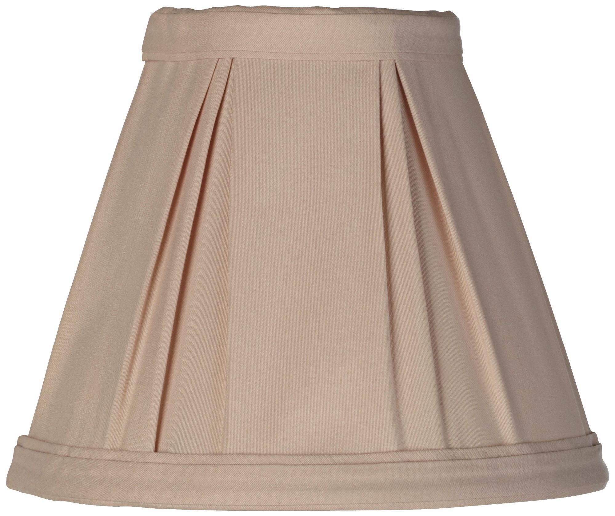 Almond Pinch Pleat Empire Lamp Shade 3x6x5 (Clip-On)