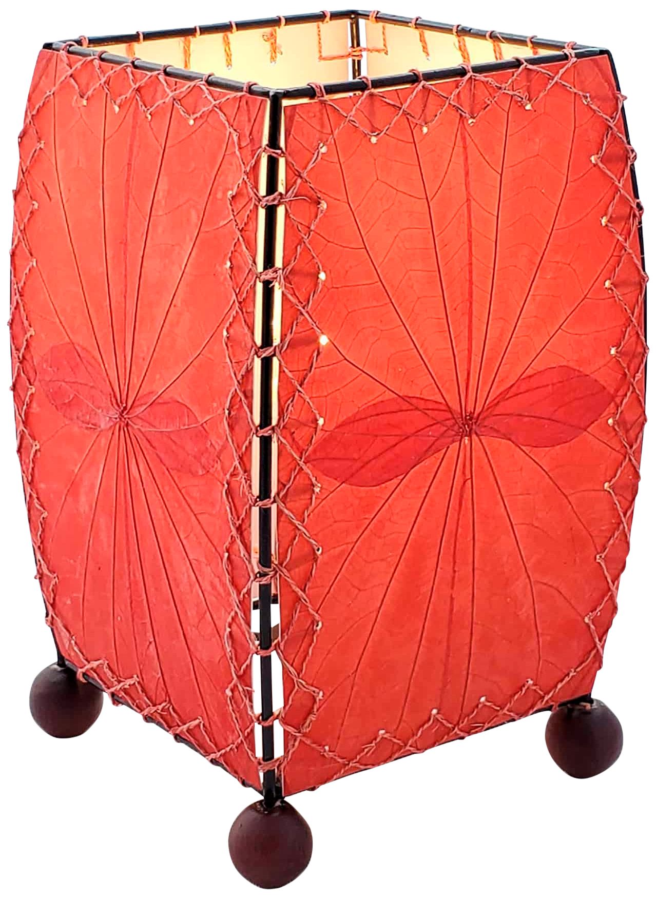 Eangee Mini Square Red Accent Lamp