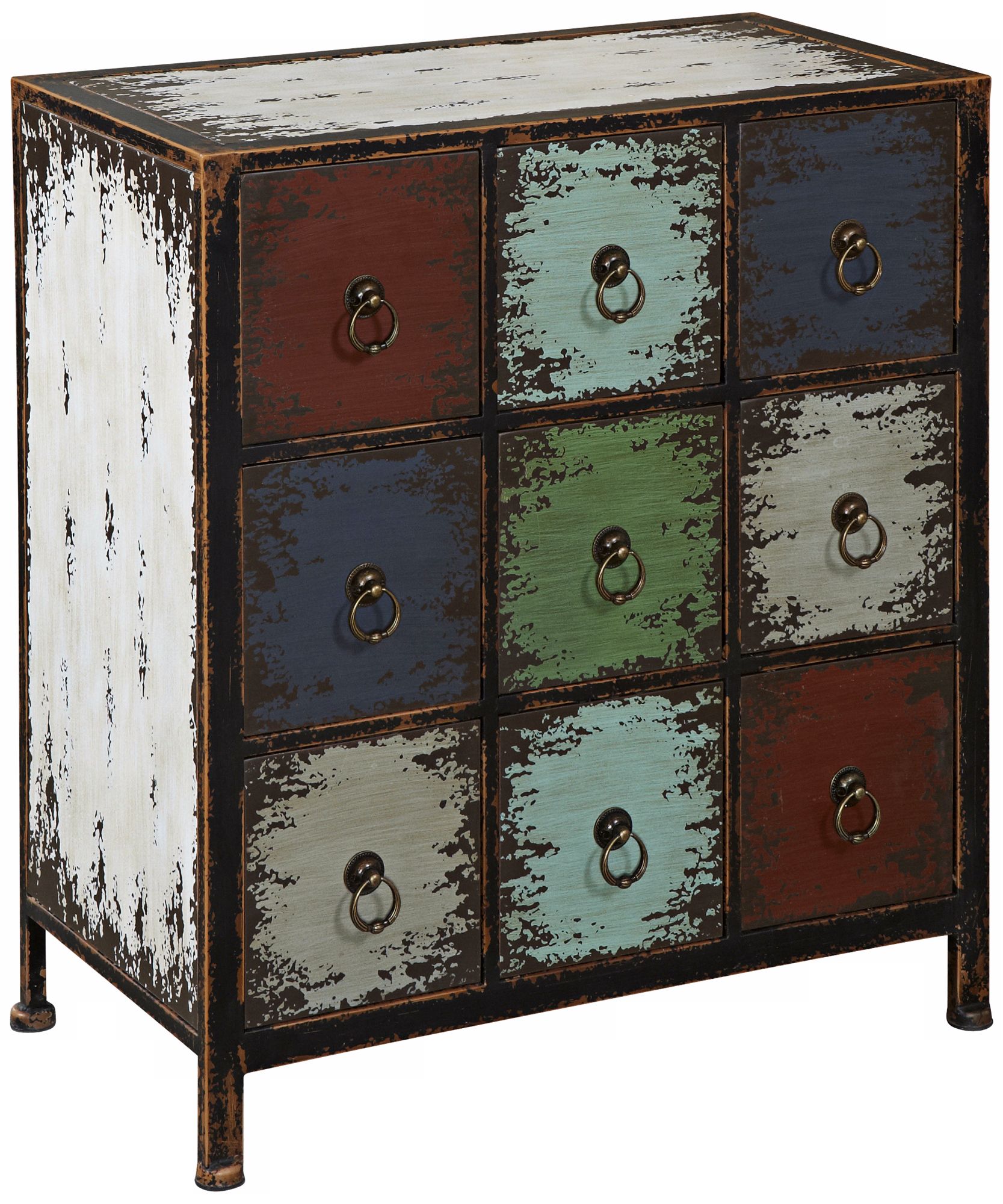 Parcel 9-Drawer Rustic-Industrial Console Chest