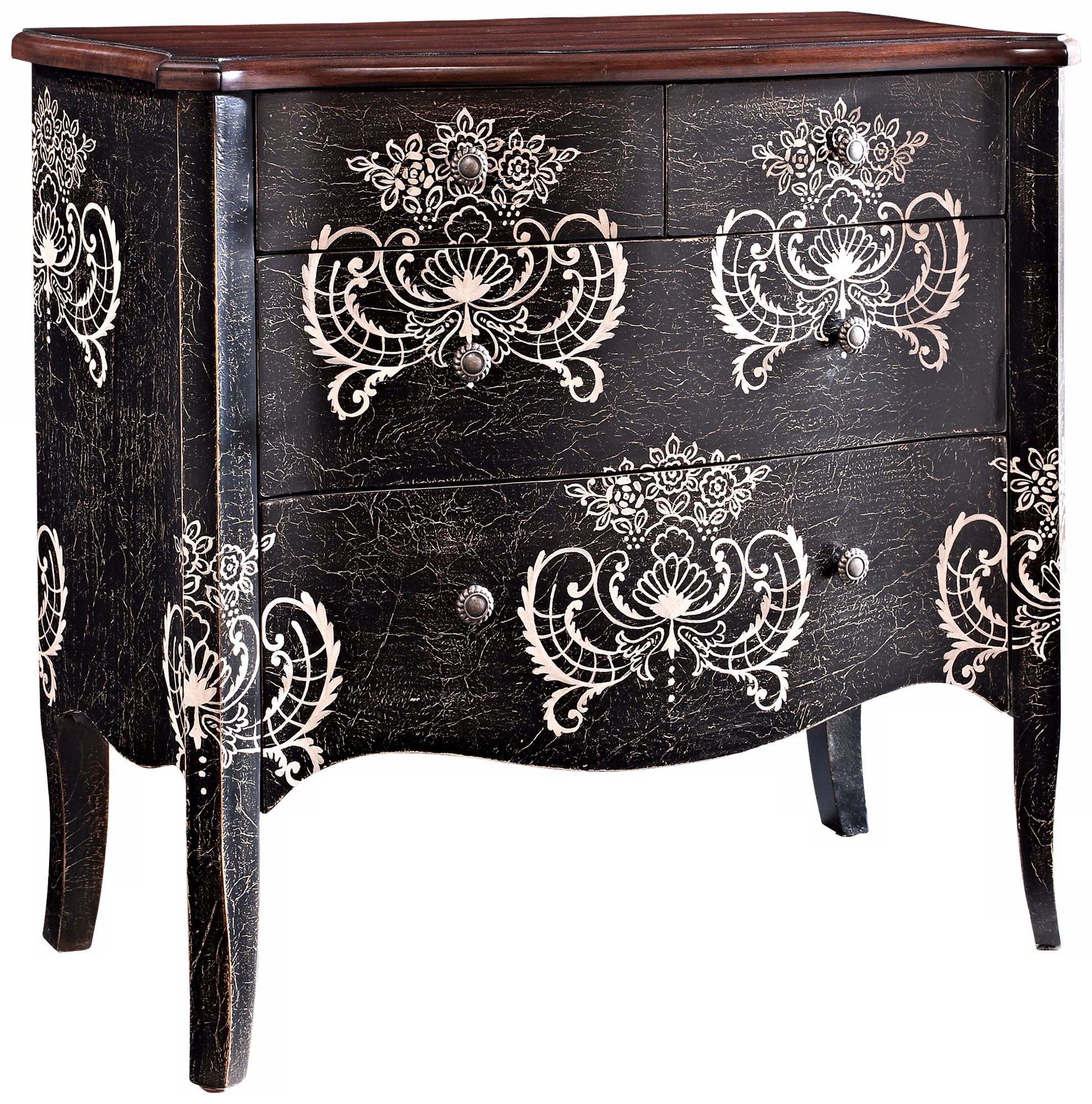 Black and White Hall Chest of Drawers