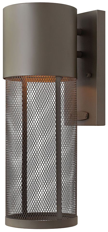 Hinkley Aria Steel Mesh 5" Wide Bronze Outdoor Wall Lantern