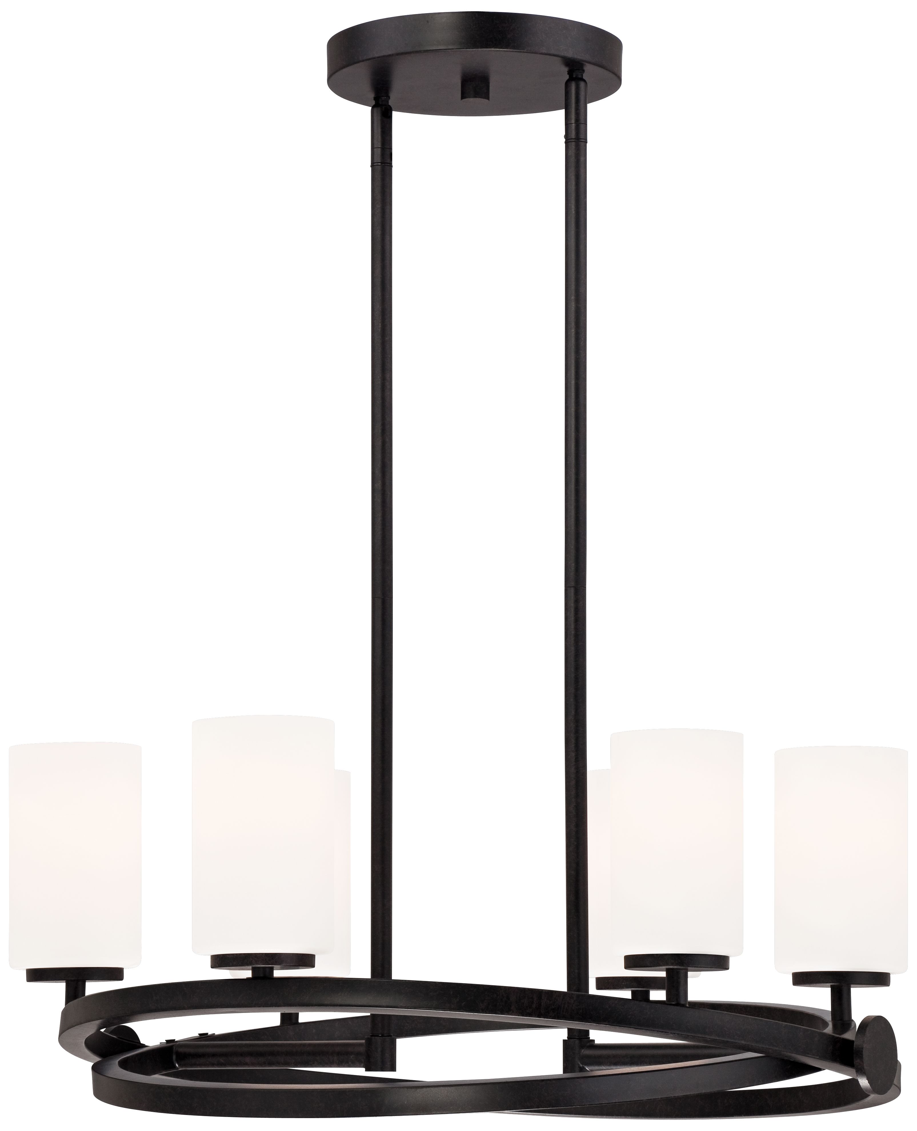 Orbital 24" Wide Copper Chandelier