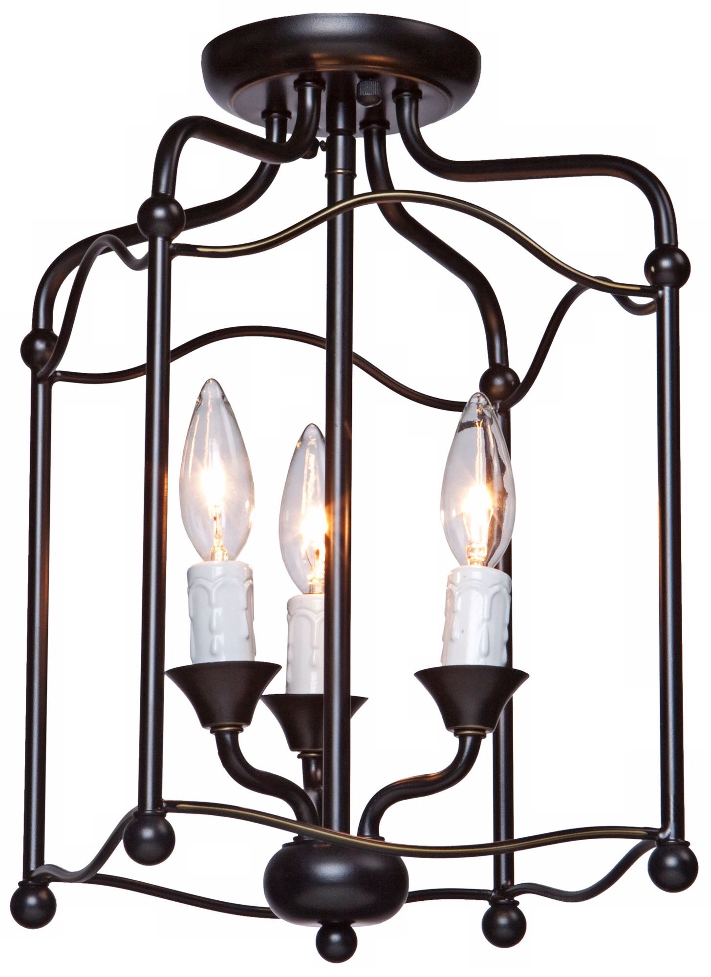 Artcraft Scarlet 15" High Bronze Ceiling Light