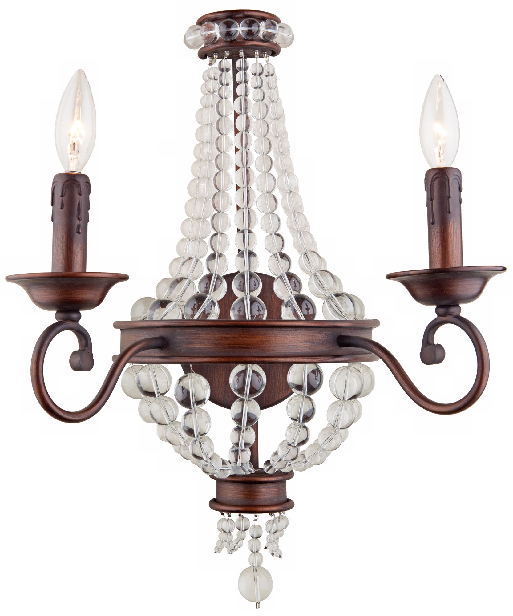 Artcraft Cobochon 15 1/2" Wide Bronze Wall Sconce
