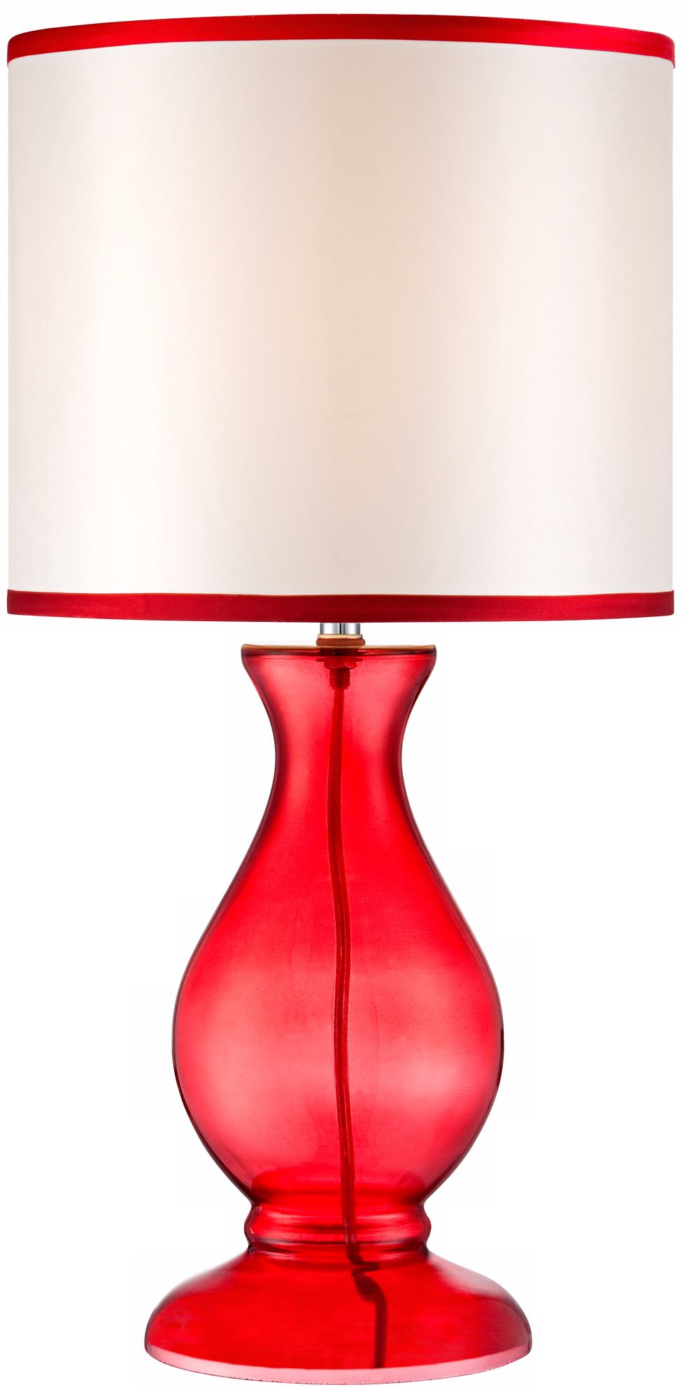 Contemporary Red Glass Table Lamp
