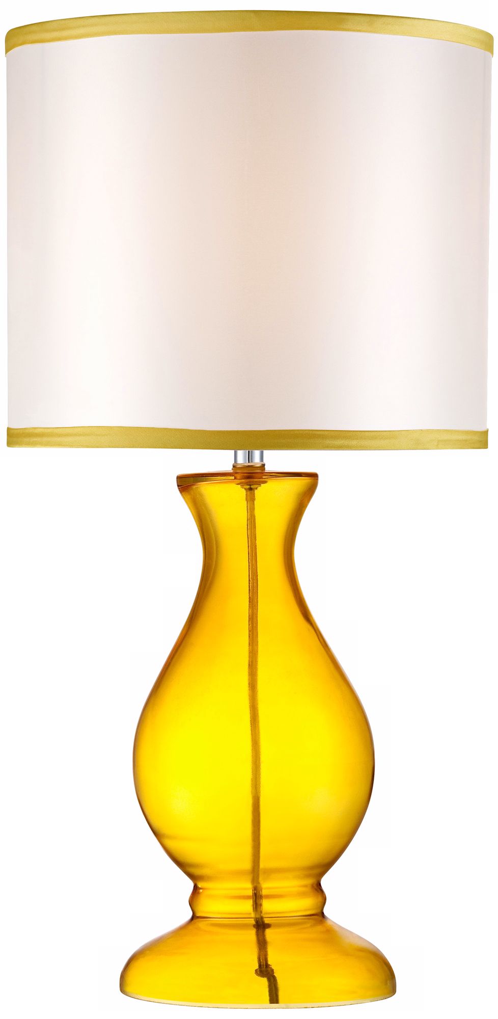 Contemporary Yellow Glass Table Lamp