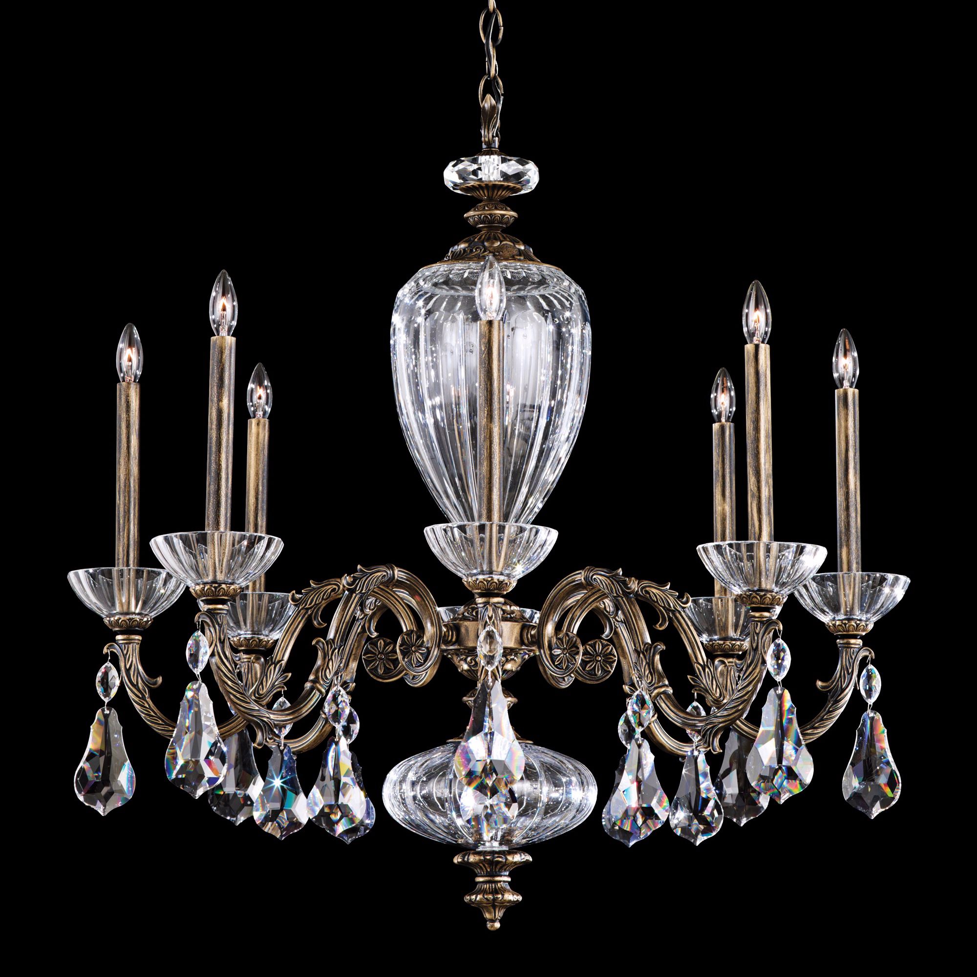 Schonbek Poeta 30 1/2" Wide Midnight Gild Crystal Chandelier
