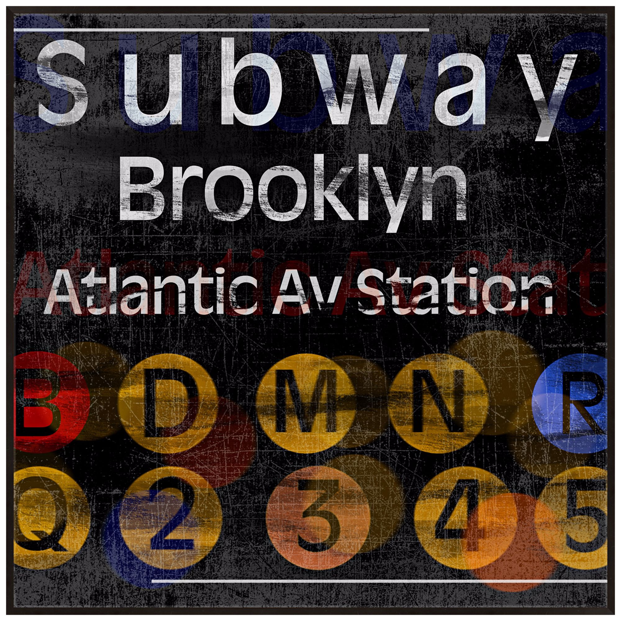 Brooklyn Subway 20 1/2" Square New York City Wall Art