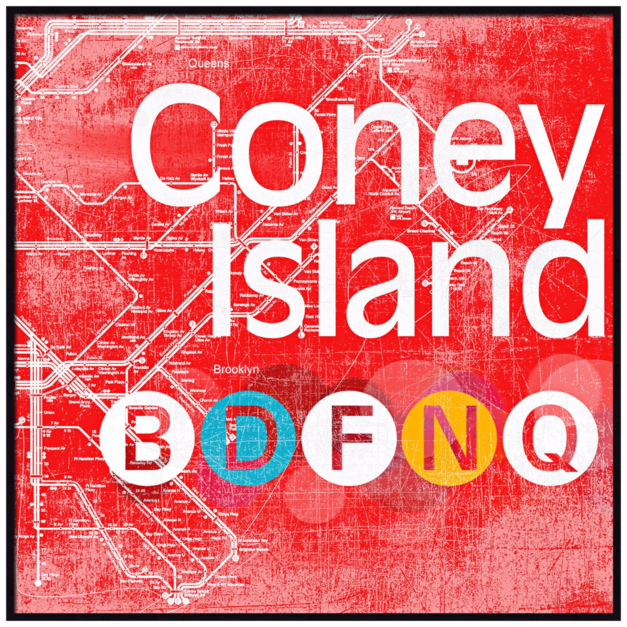 Coney Island Subway 20 1/2" Wall Art