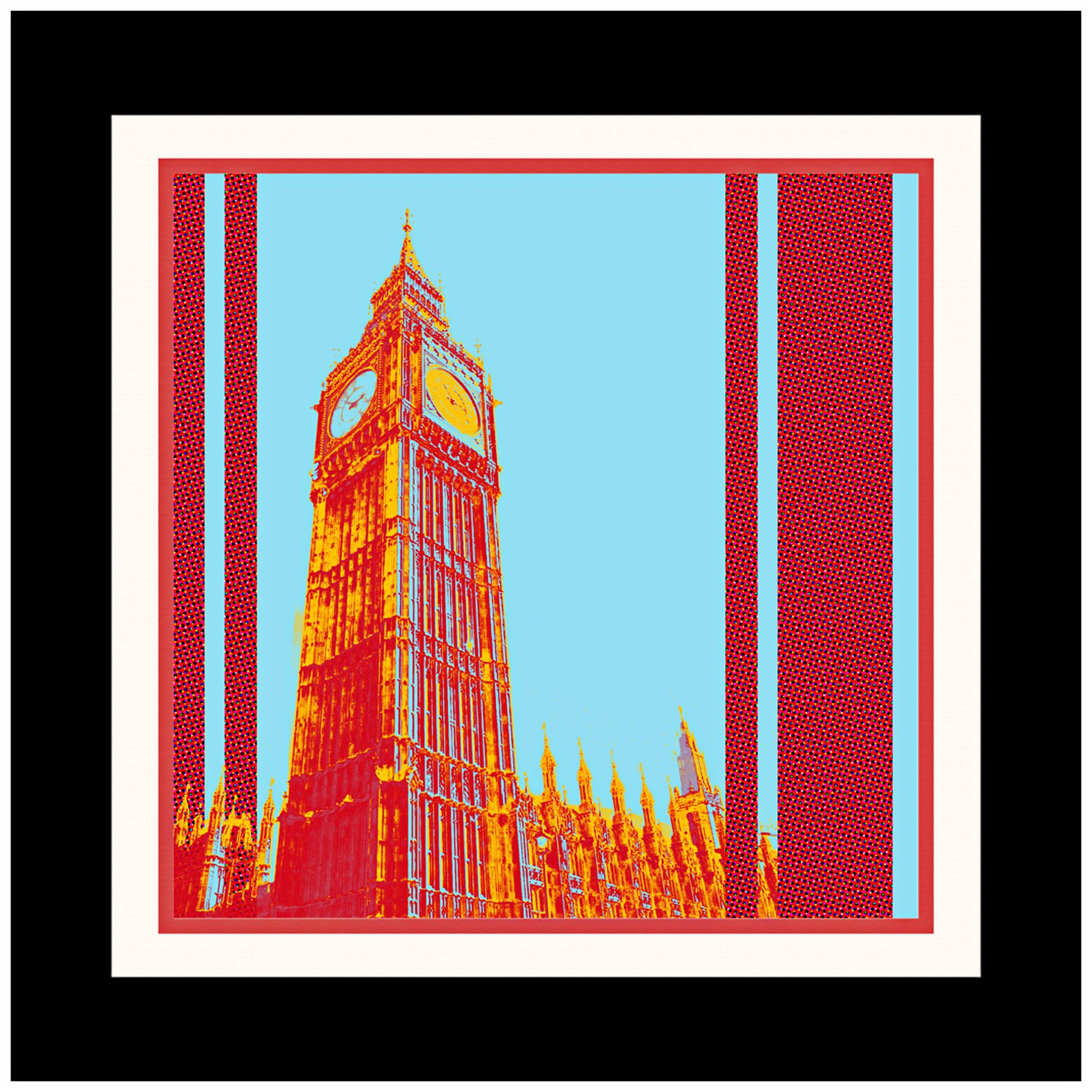 London Clock Tower 17 1/4" High Framed Wall Art
