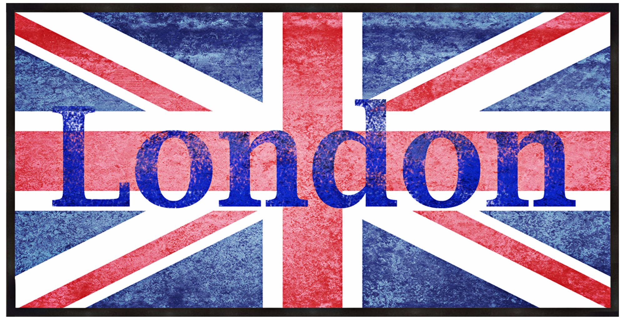 London Flag 20 1/2" Wide Framed Wall Art