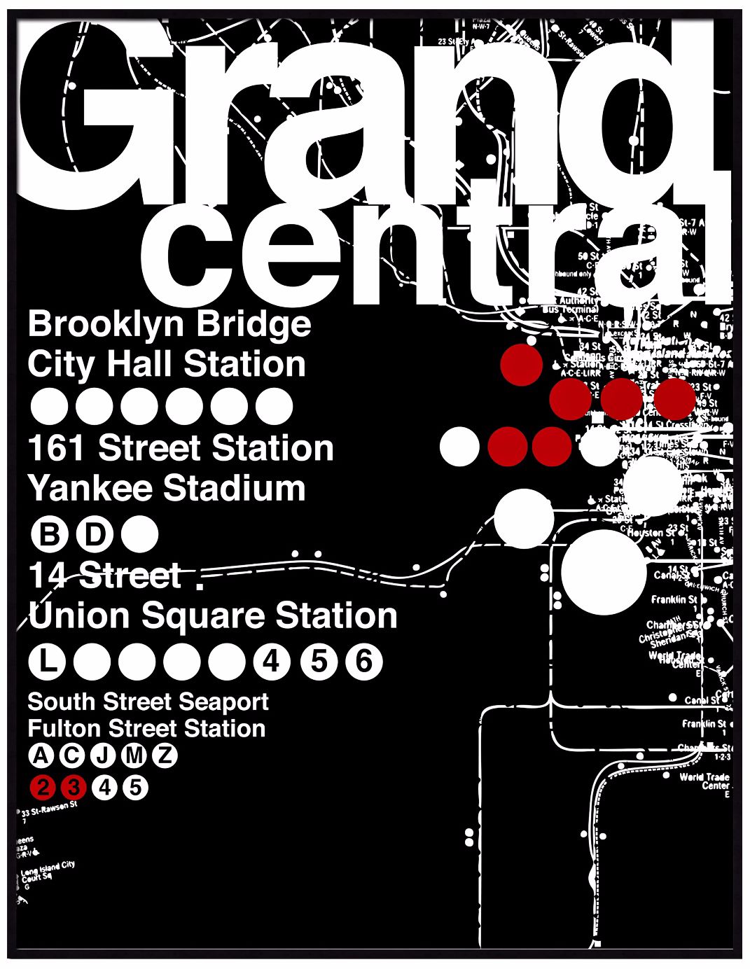 Grand Central Subway 26 1/2" High Framed Wall Art