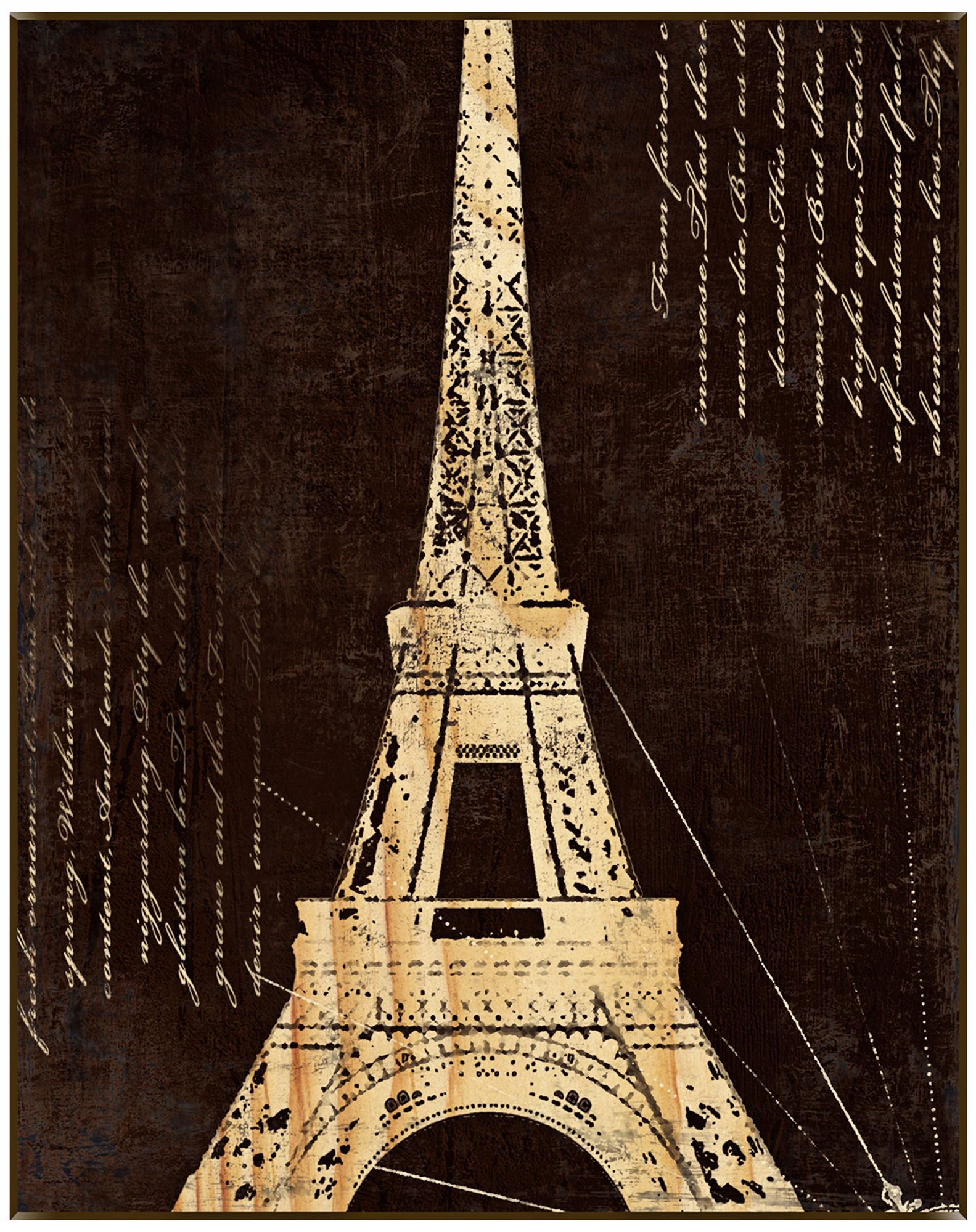 Paris Wood 38 1/2" High Framed Wall Art