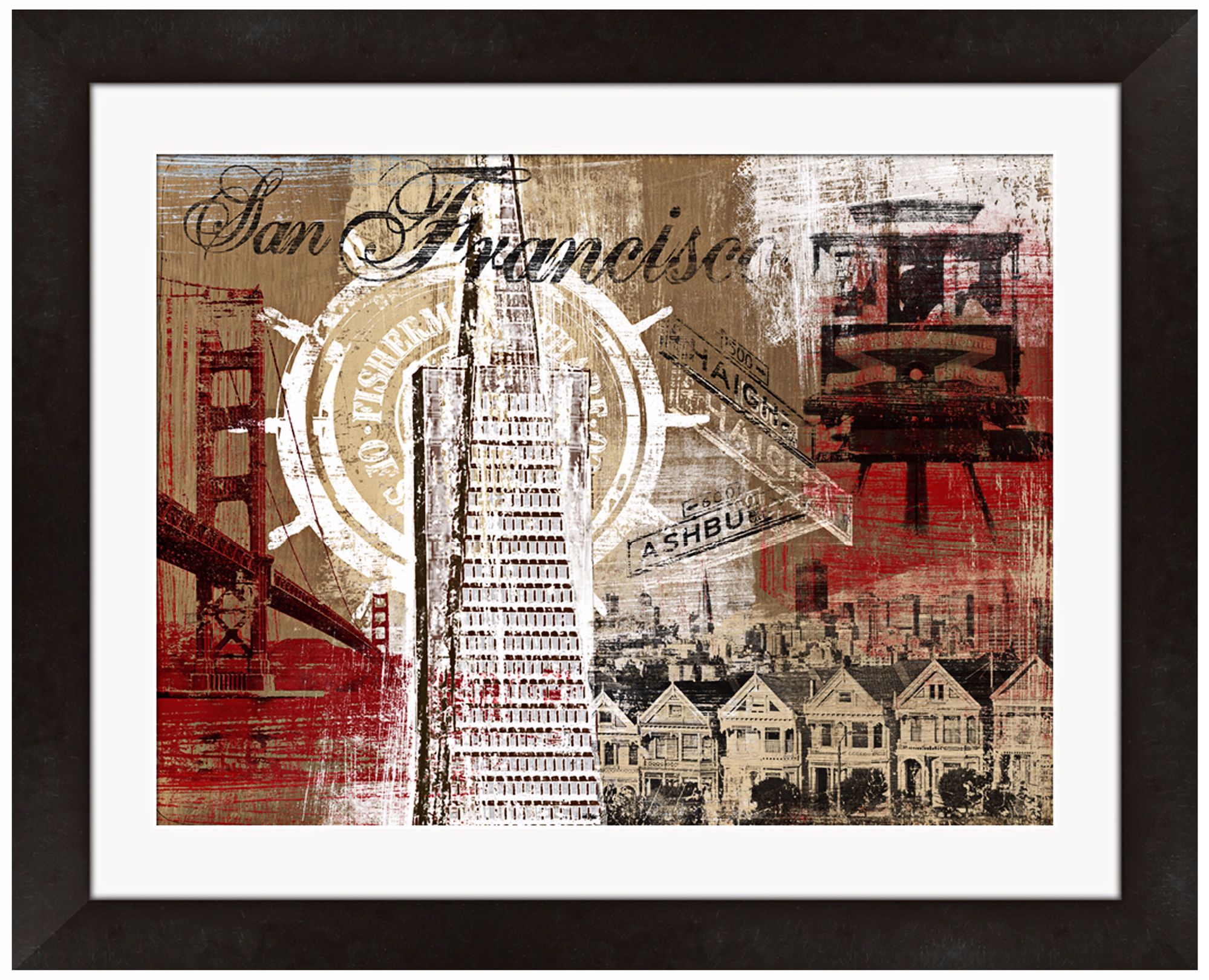 San Francisco Collage 21" Wide Framed Wall Art