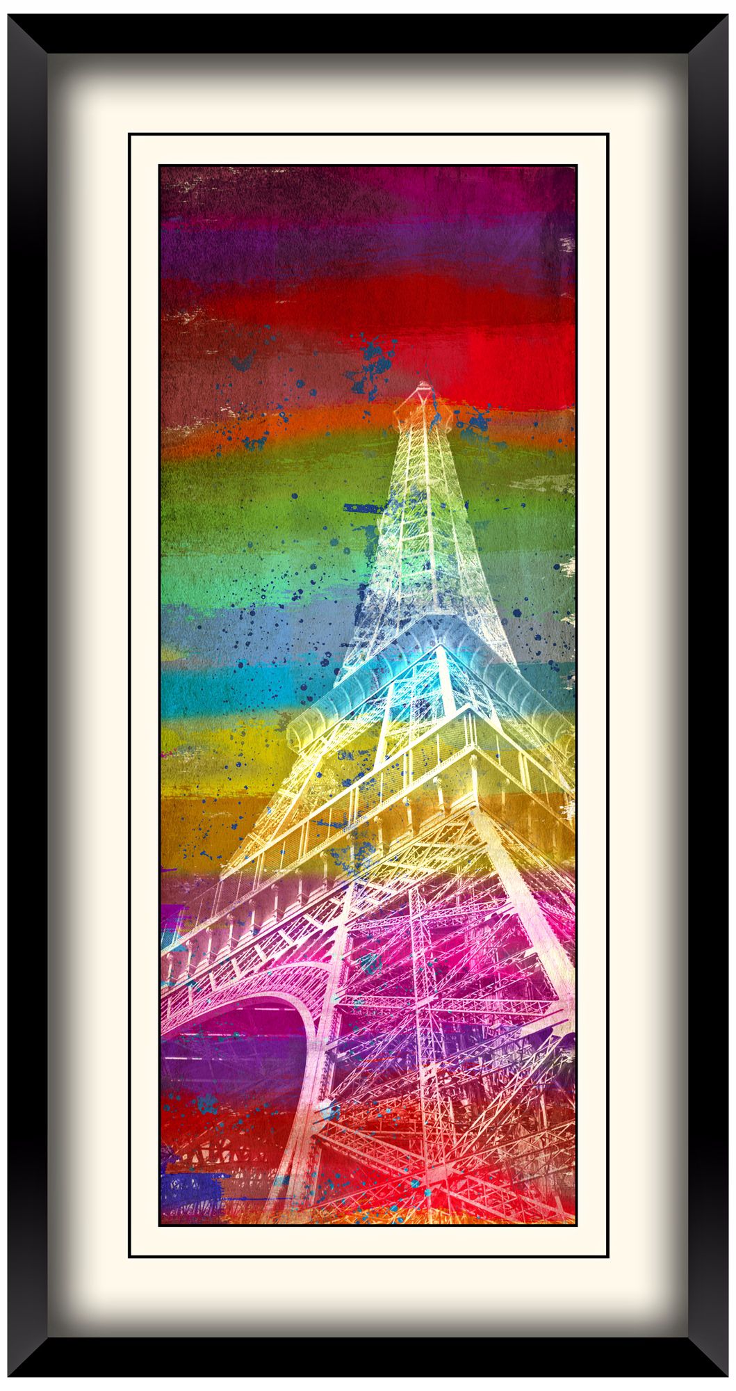 Paris Pop 25 1/2" High Framed Eiffel Tower Wall Art