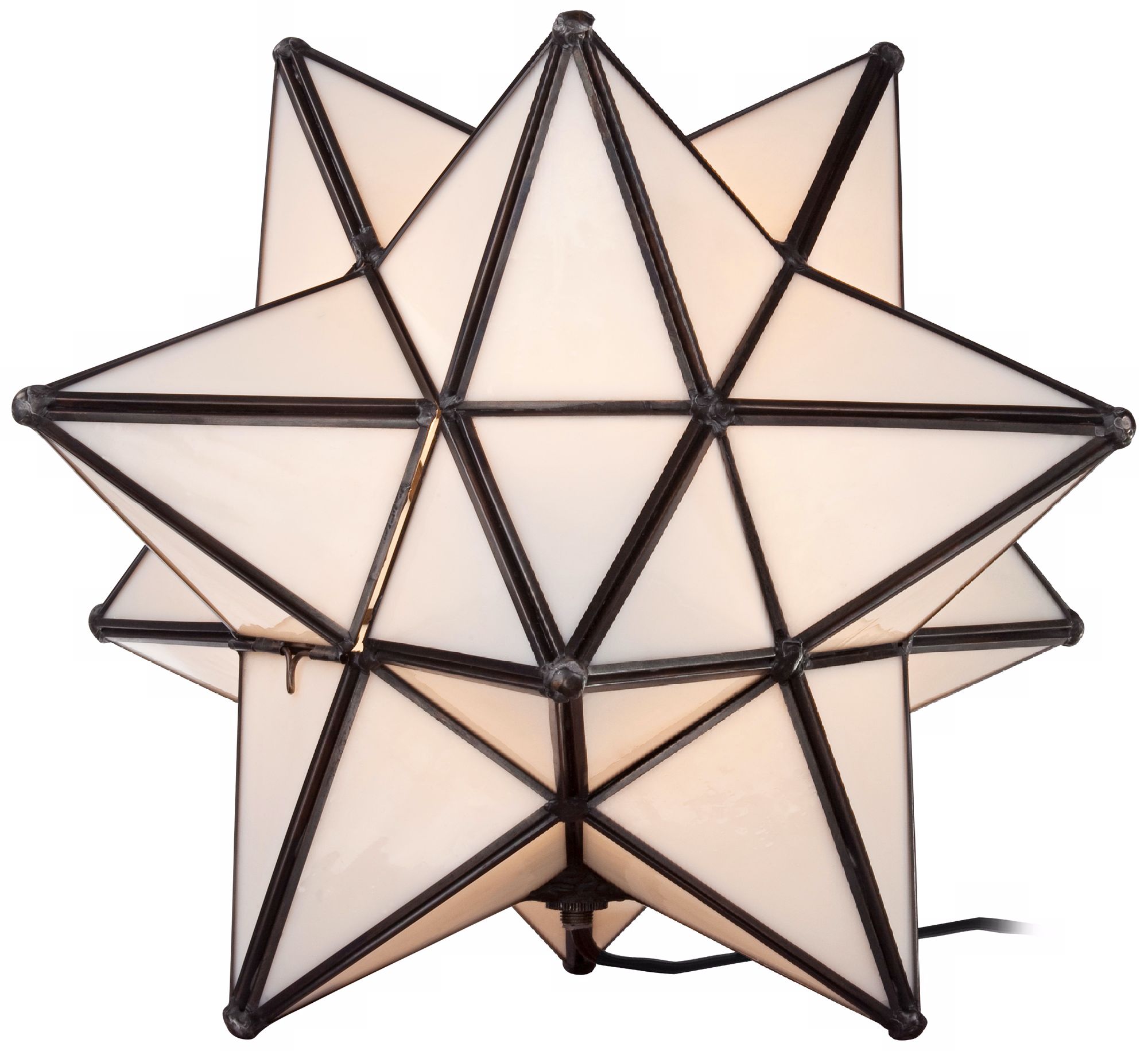 Moroccan Star White Accent Table Lamp