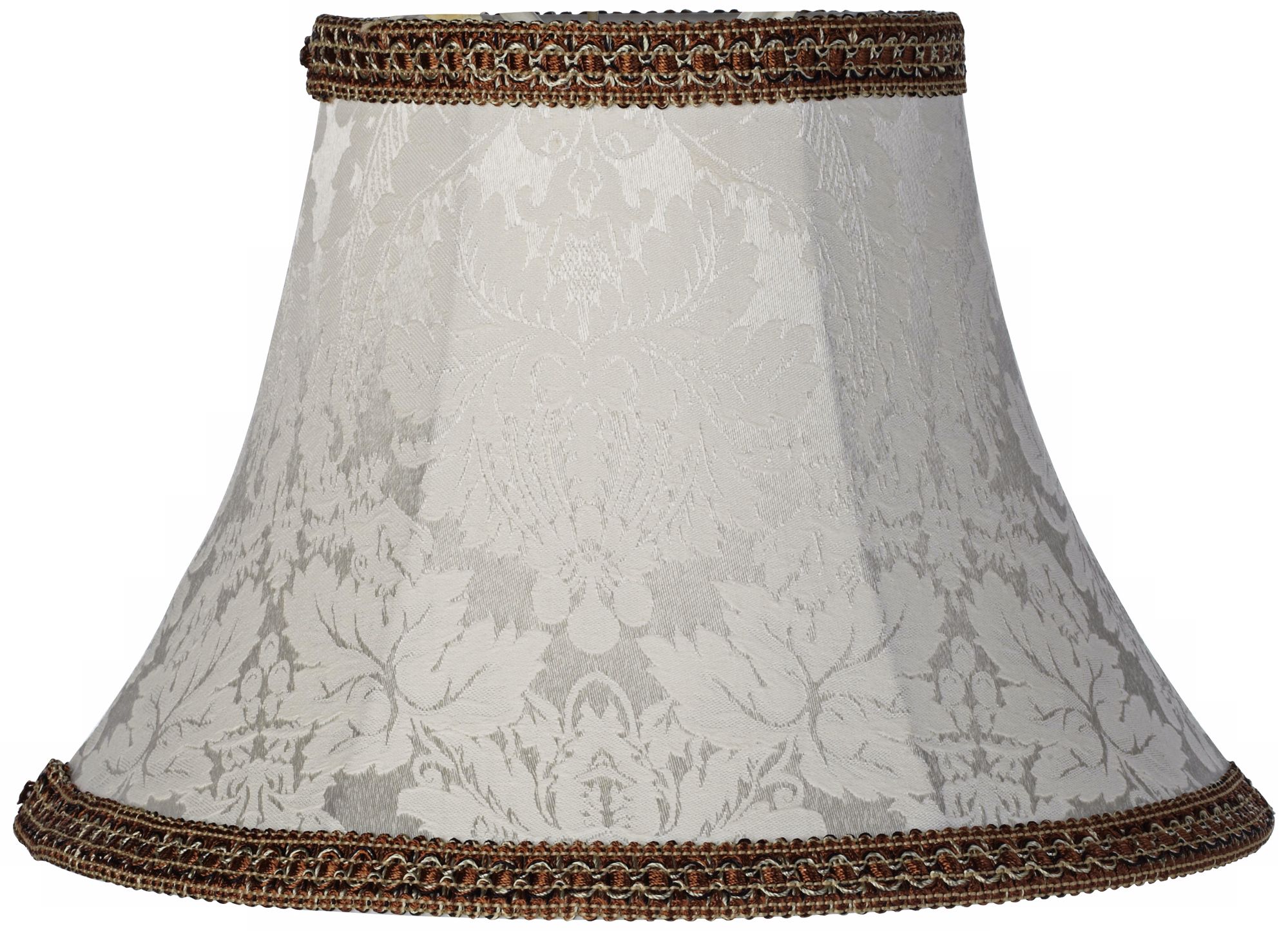 Ivory Jacquard Bell Shade 6x12x8.5 (Spider)