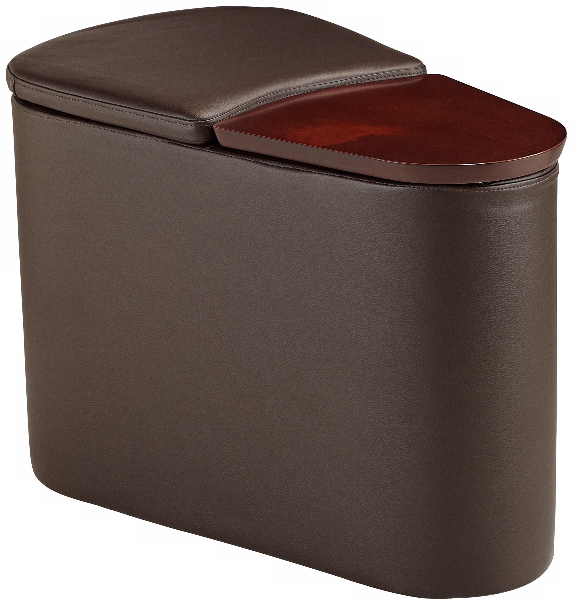 Kona Brown Faux Leather Companion E-Table