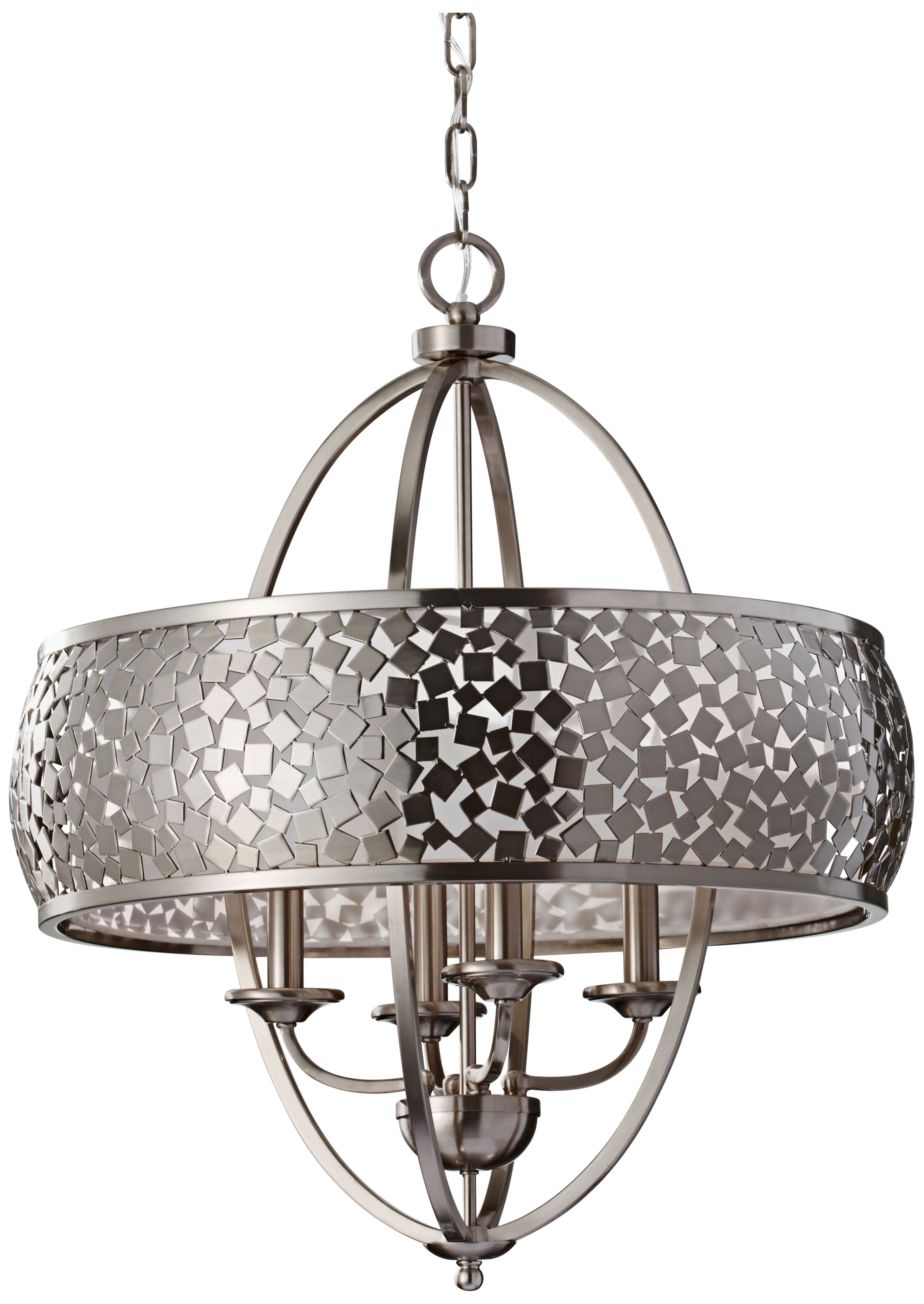 Murray Feiss Zara 24" Wide Brushed Steel Chandelier
