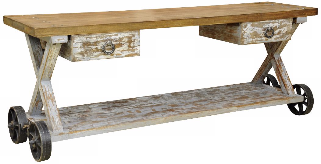 Perry Solid Reclaimed Wood Console Table