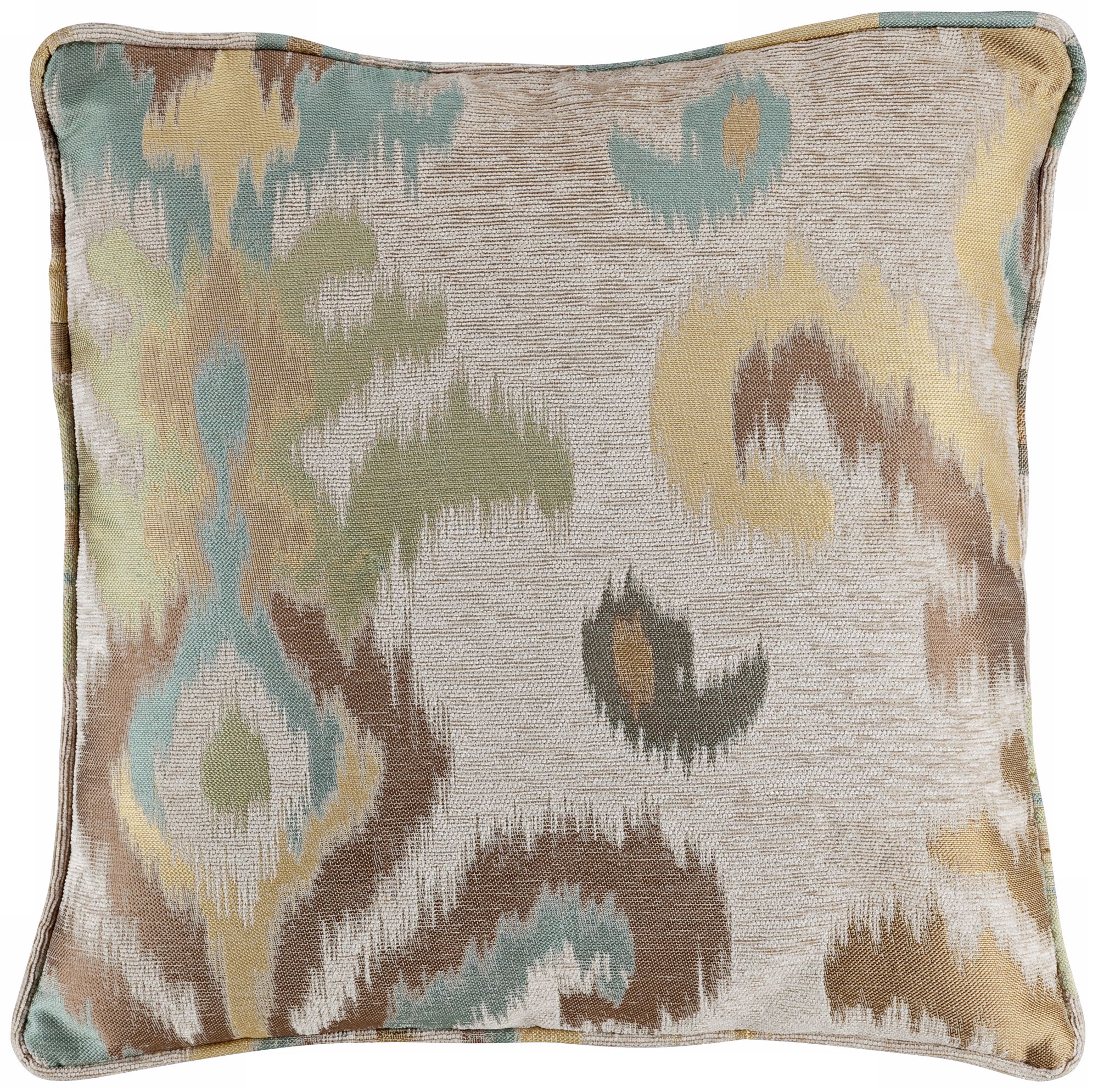 Light Ikat 18" Square Designer Throw Pillow
