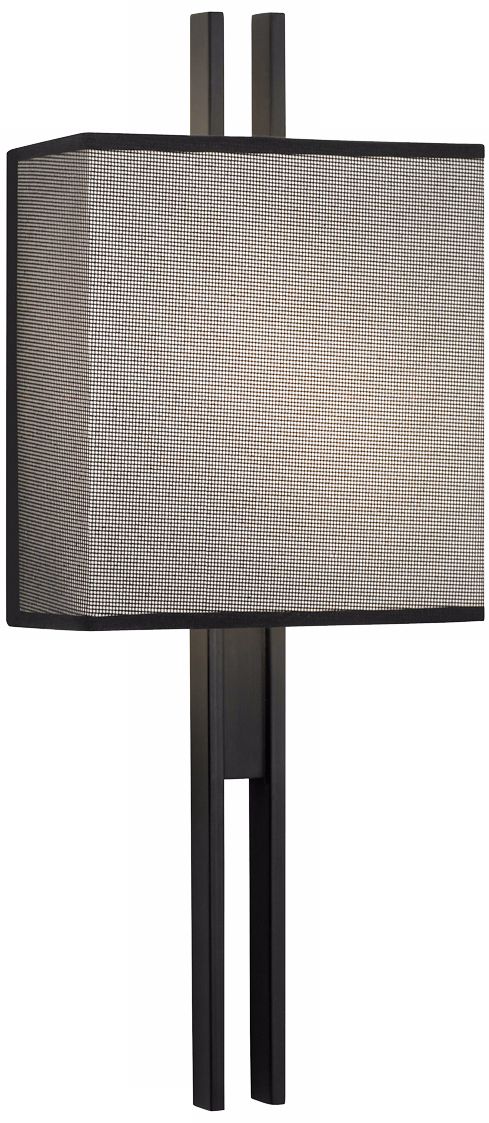 Sonneman Tandem 9" Wide Satin Black Wall Sconce
