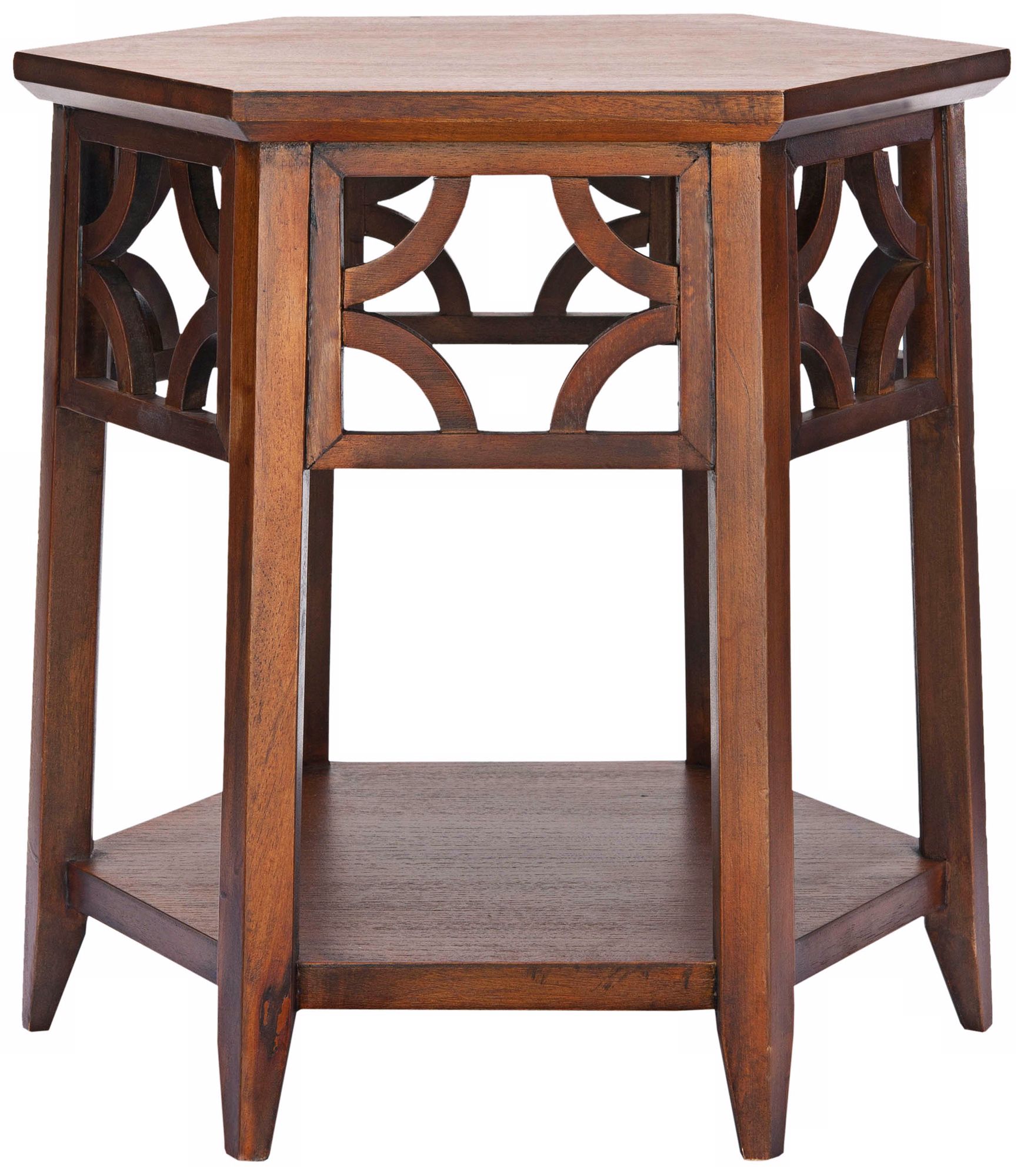 Tillson Light Brown Mahogany Side Table