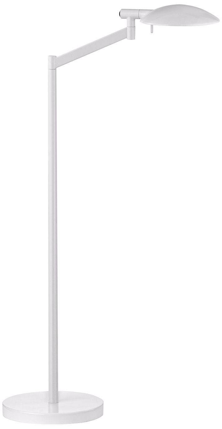 Robert Sonneman Perch Gloss White Chairside Floor Lamp