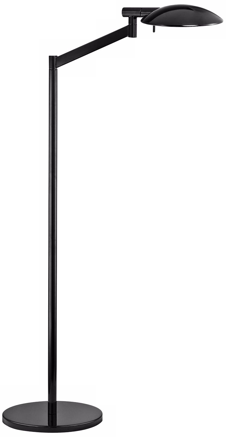 Robert Sonneman Perch Gloss Black Chairside Floor Lamp