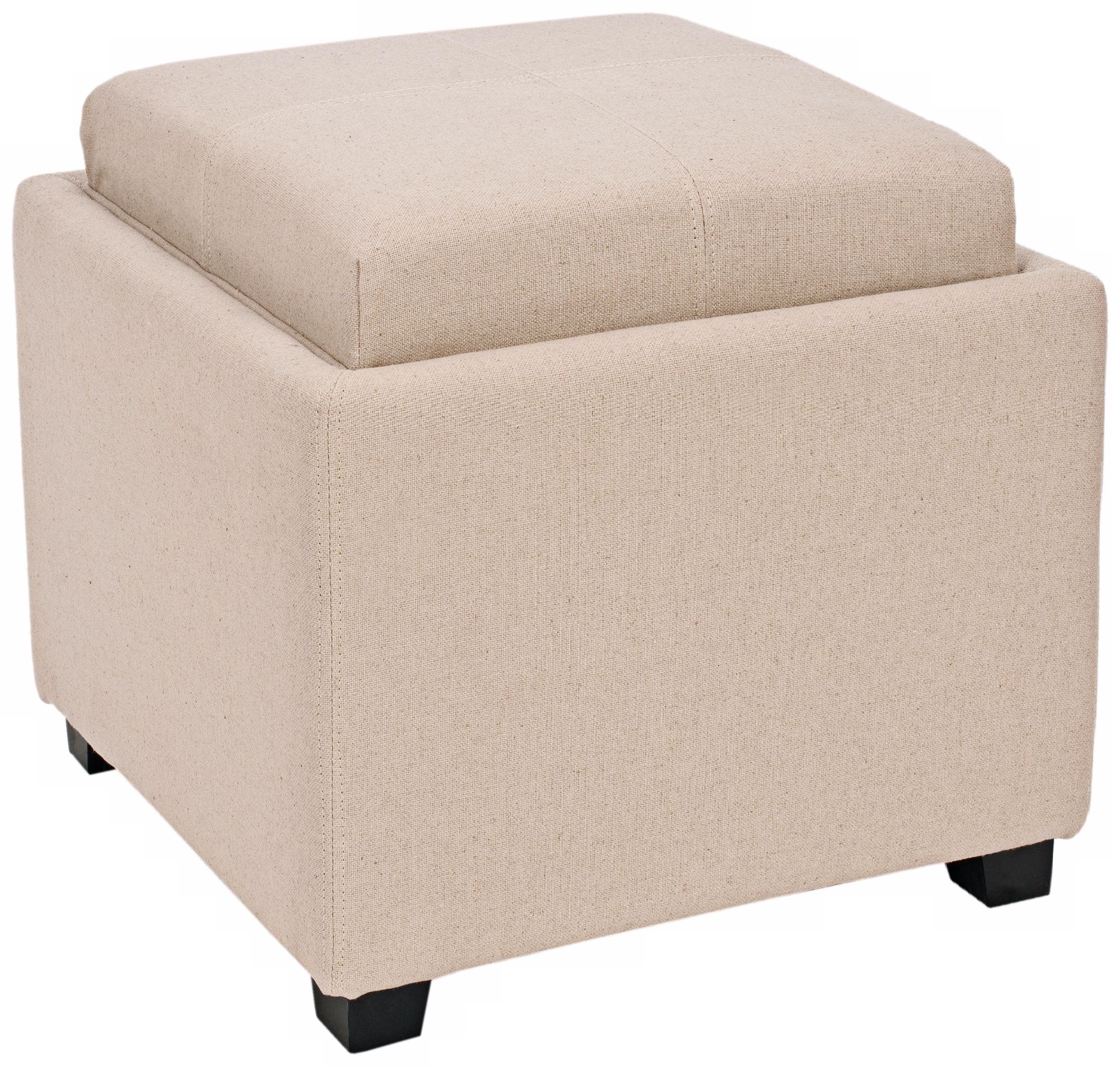 Safavieh Harrison Single Tray Beige Ottoman