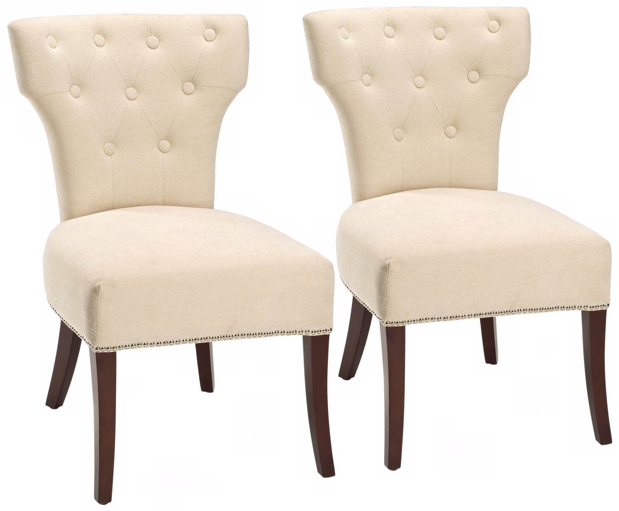Set of 2 Broome Cream Side Chairs