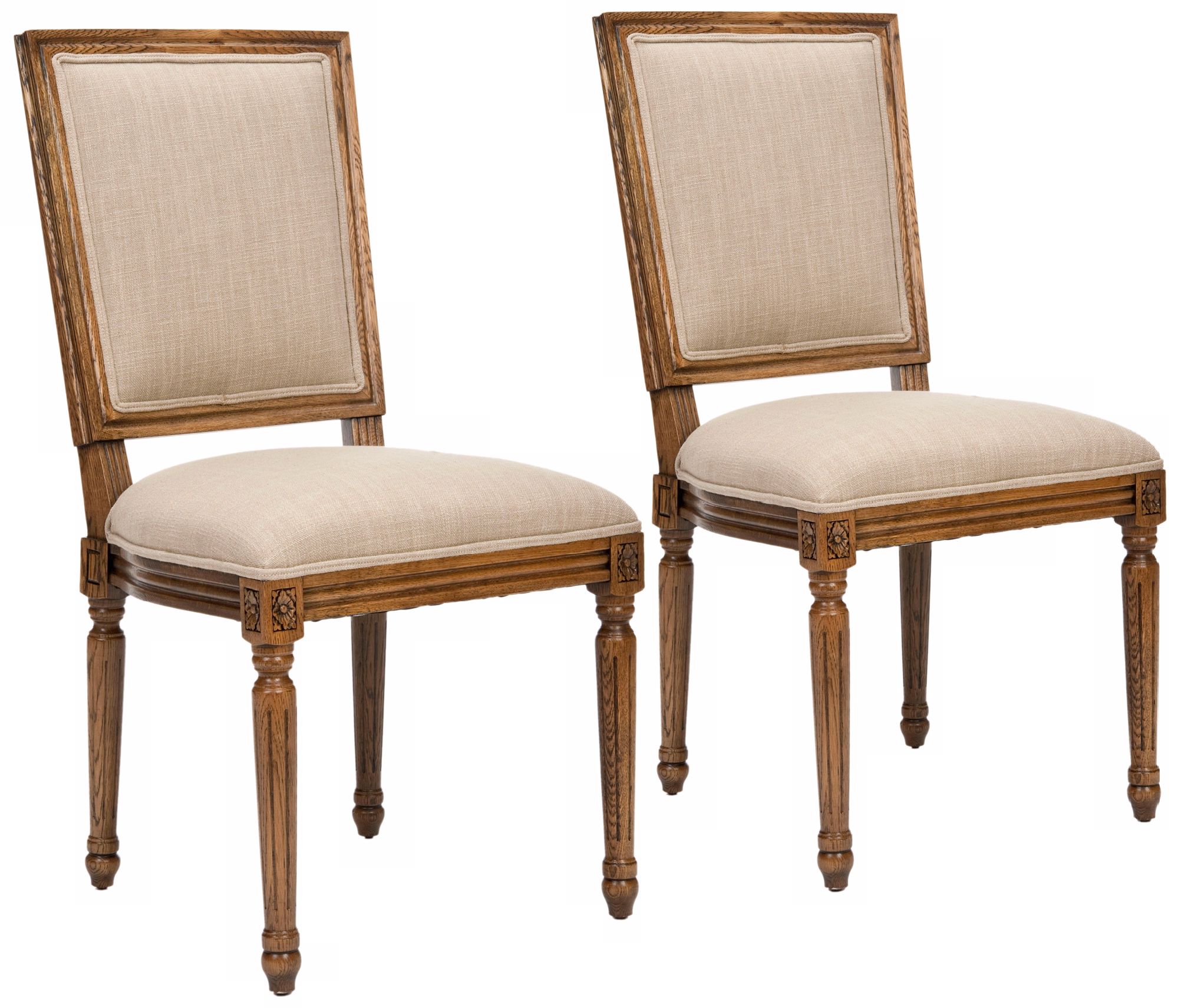 Safavieh Set of 2 Ashton Sand Side Chairs