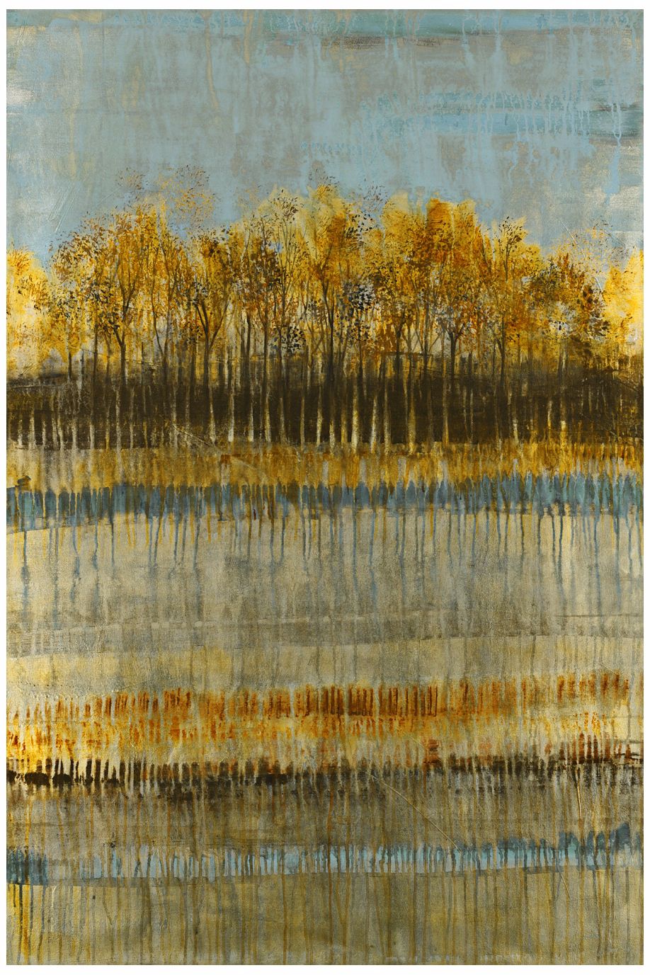 Beach Trees 36" Square Landscape Wall Art