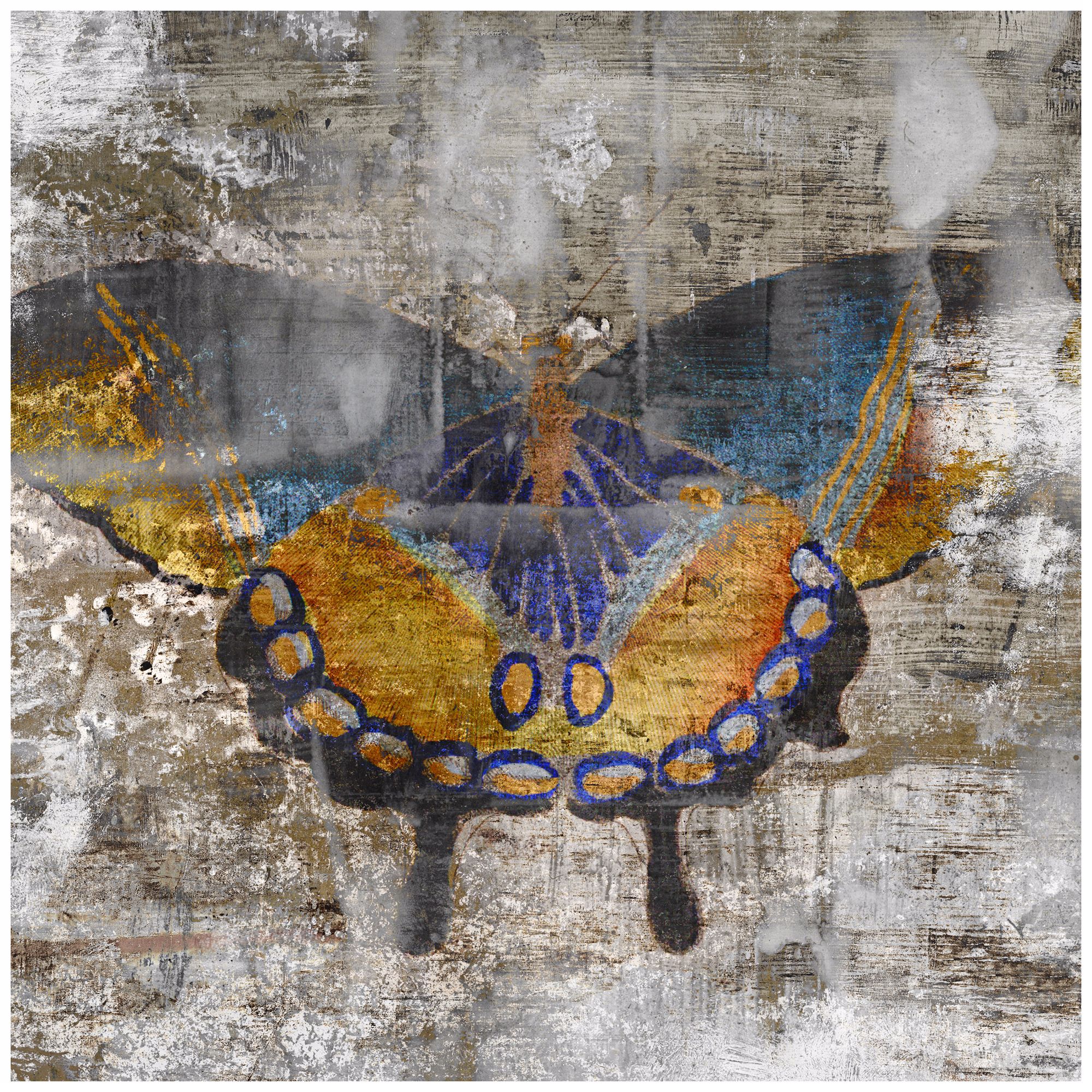 Undergrowth I 36" Square Butterfly Wall Art