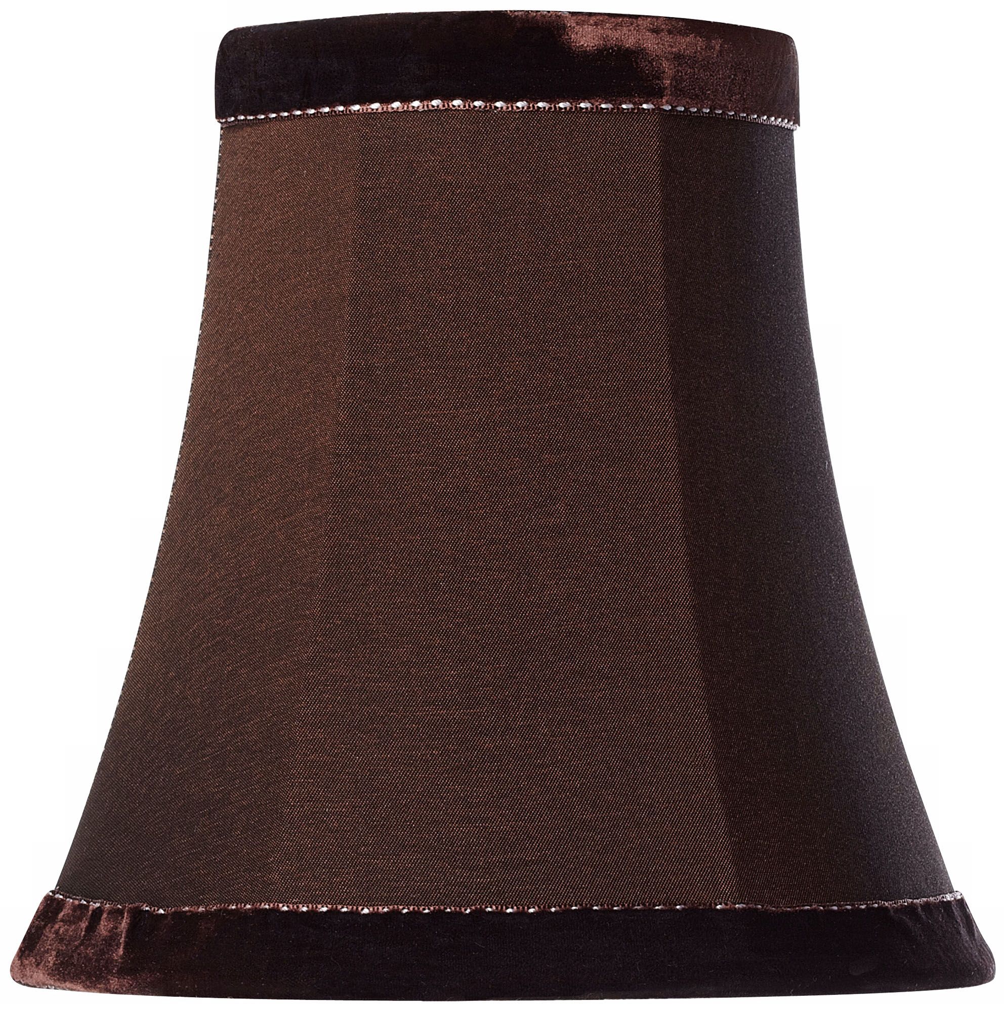 Velvet Trim Brown Shade 3.5x6x6 (Clip-On)
