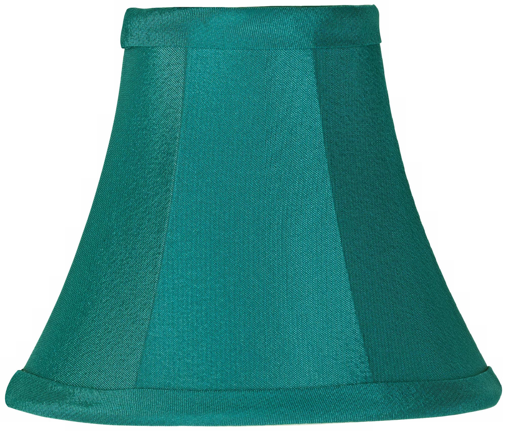 Teal Blue Fabric Bell Shade 3x6x5 (Clip-On)