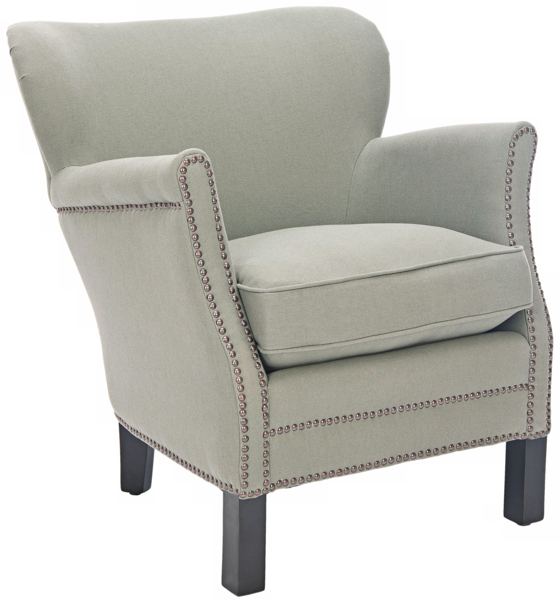 Jenny Grey Nailhead Armchair