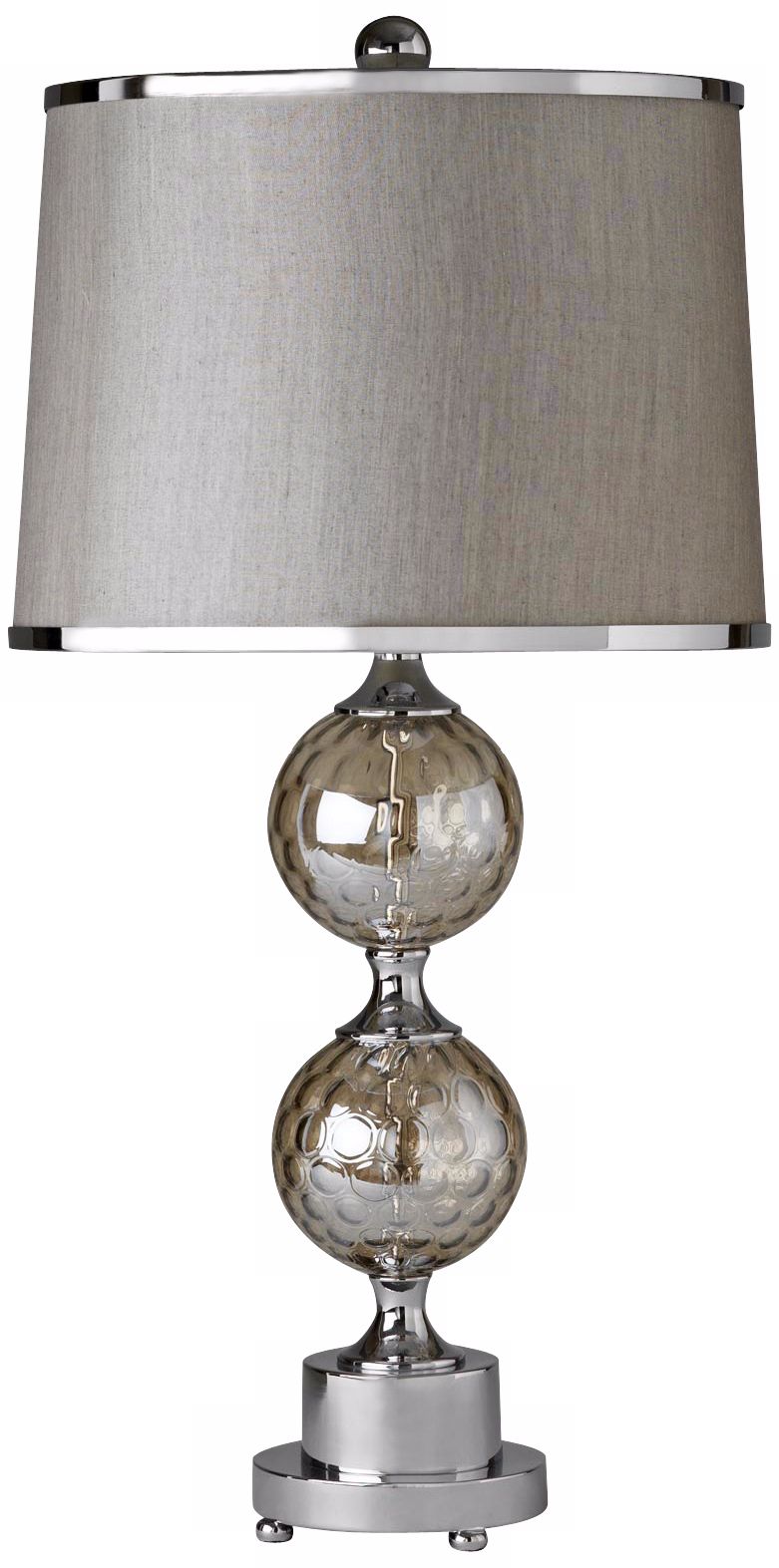 Raschella Chrome Bubble Glass Table Lamp