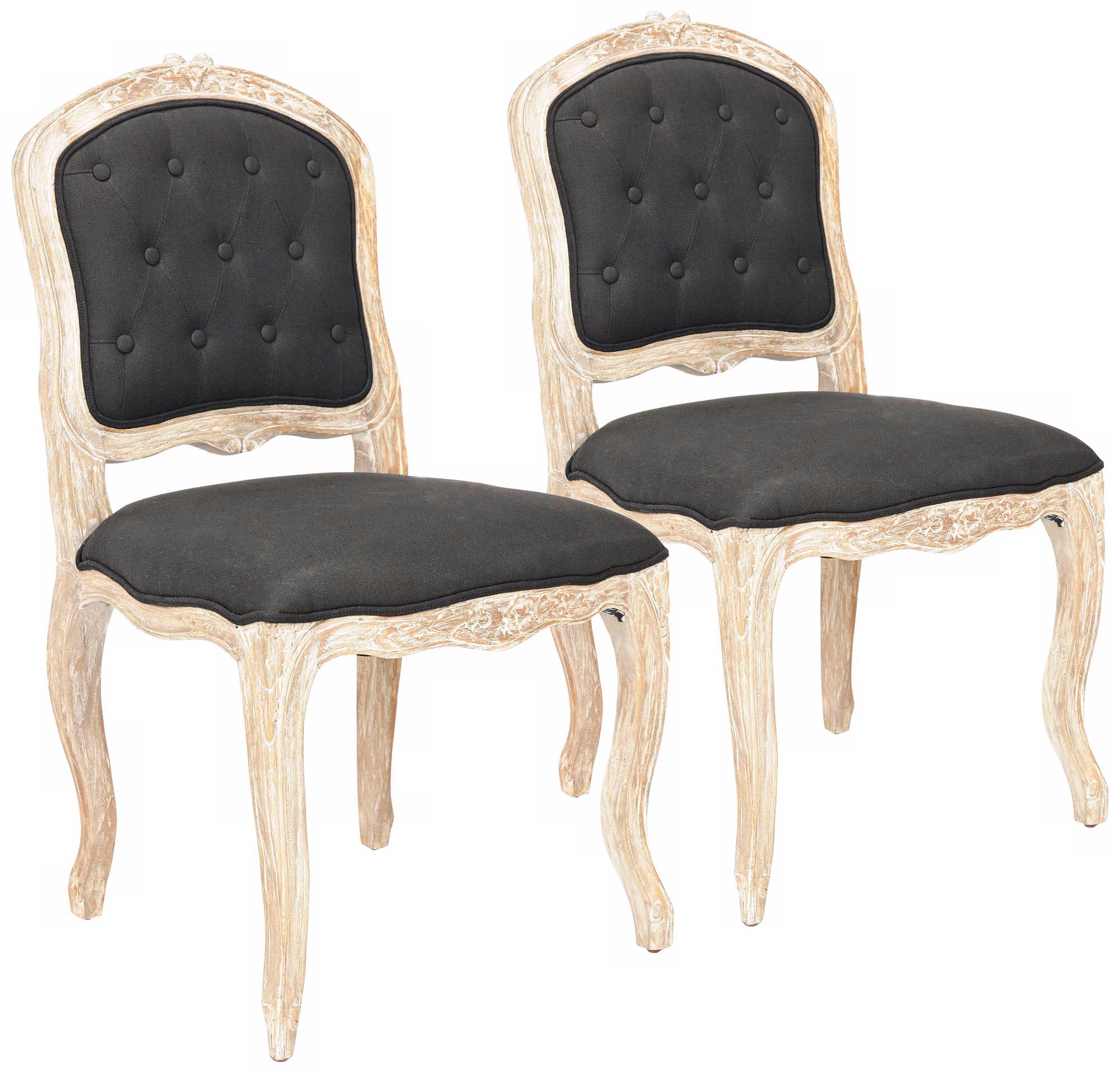 Safavieh Set of 2 Carissa Black Side Chairs