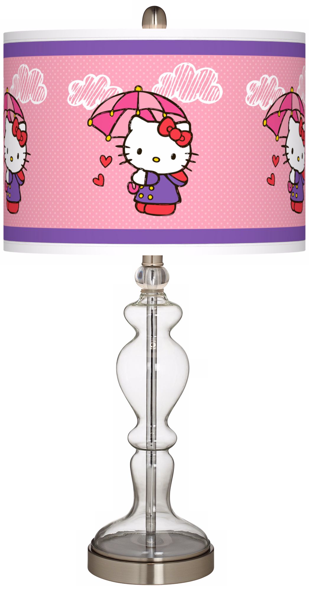 Hello Kitty Rain or Shine Apothecary Clear Glass Table Lamp