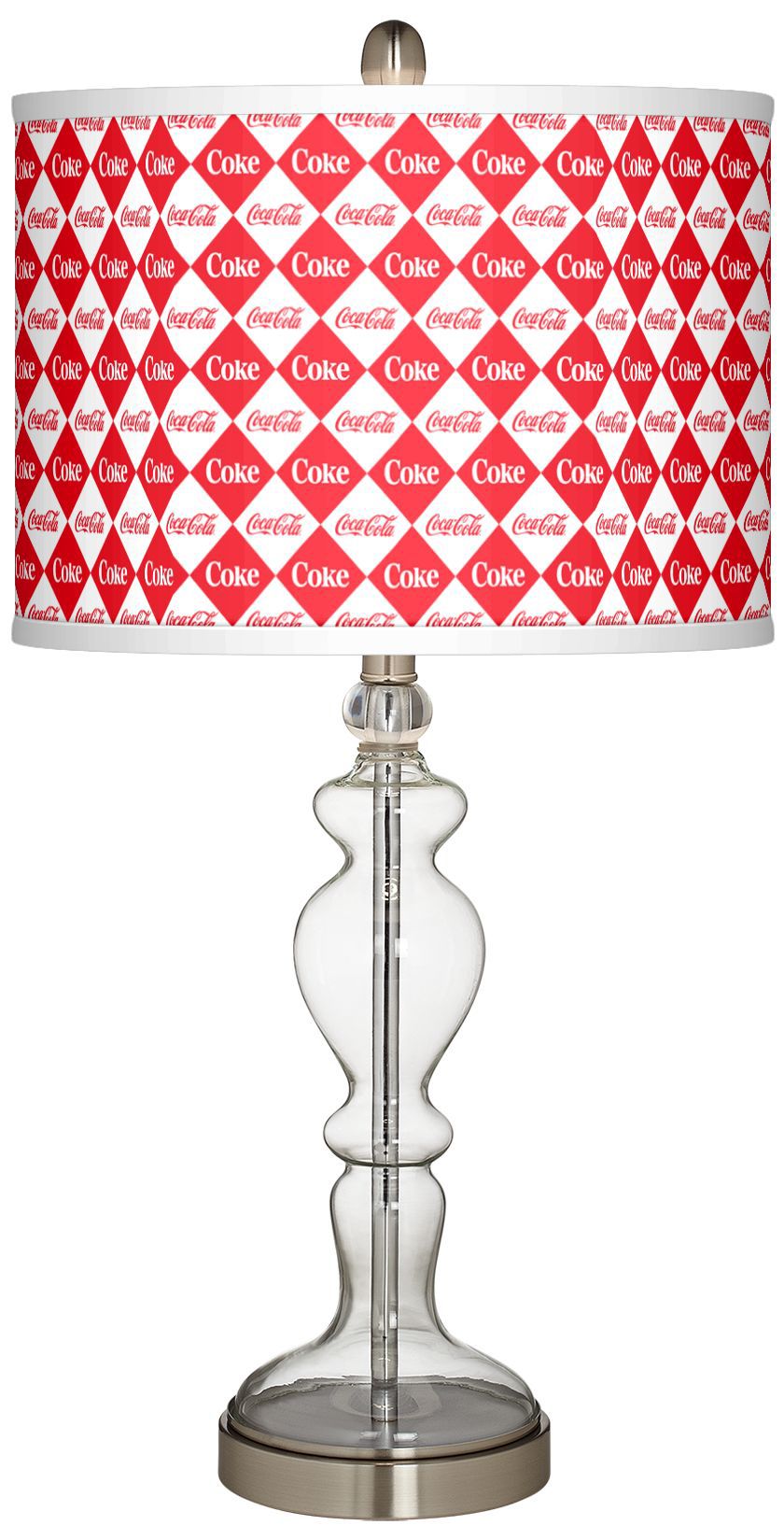 Coca-Cola® Diamond Apothecary Clear Glass Table Lamp