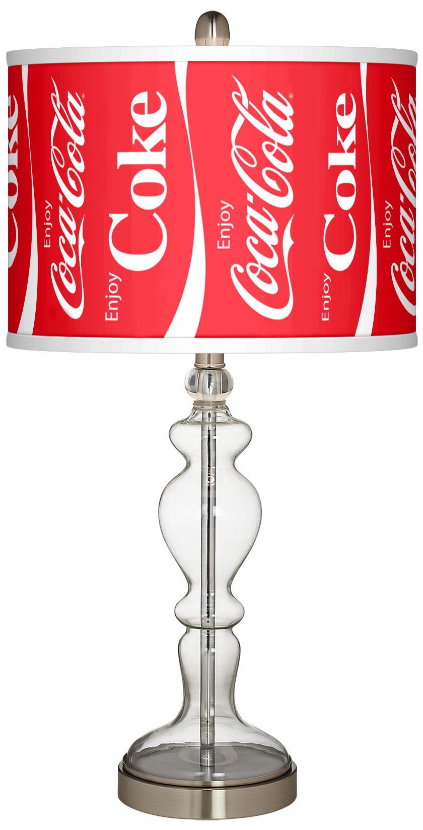 Enjoy Coca-Cola® Apothecary Clear Glass Table Lamp