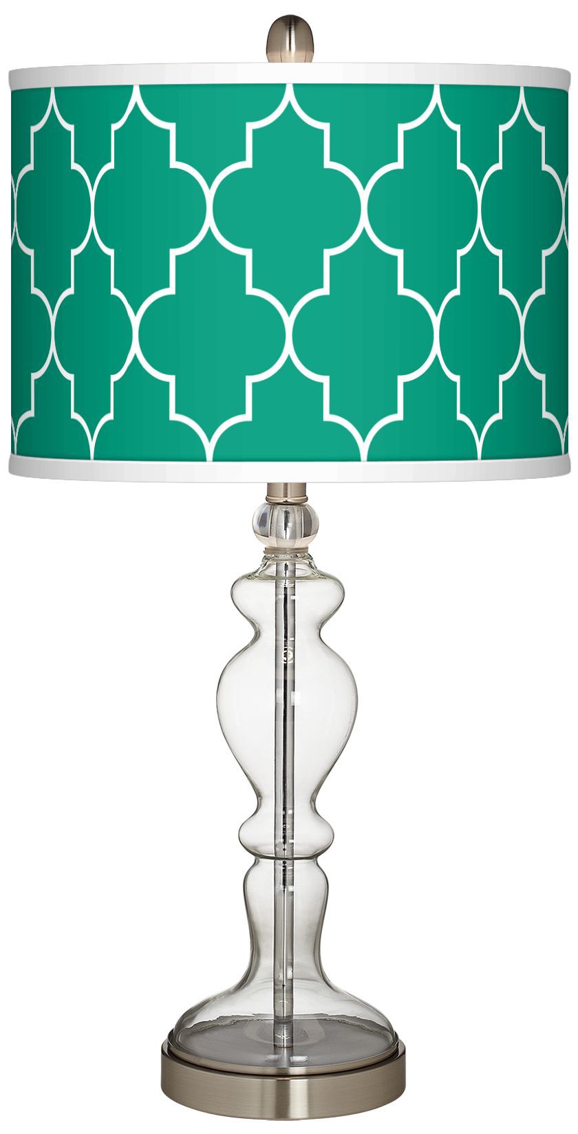 Tangier Emerald Green Apothecary Clear Glass Table Lamp