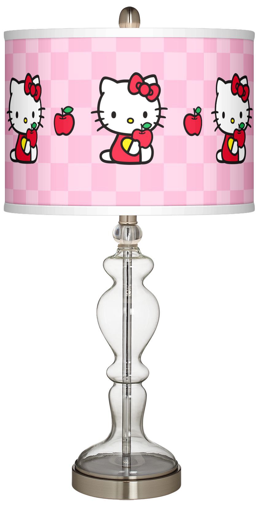 Hello Kitty Apples Apothecary Clear Glass Table Lamp