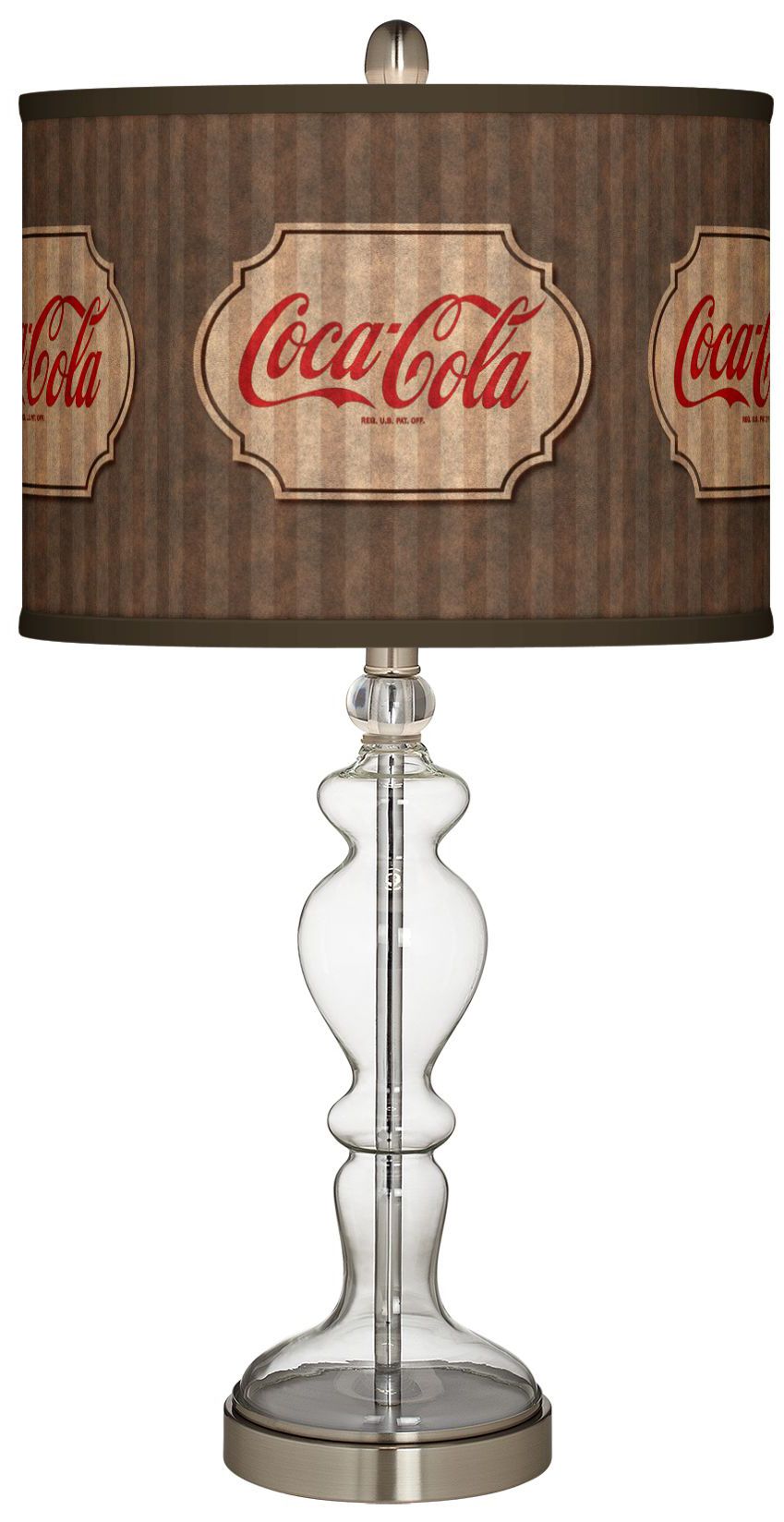 Coca-Cola&reg; Vintage Brown Apothecary Glass Table Lamp