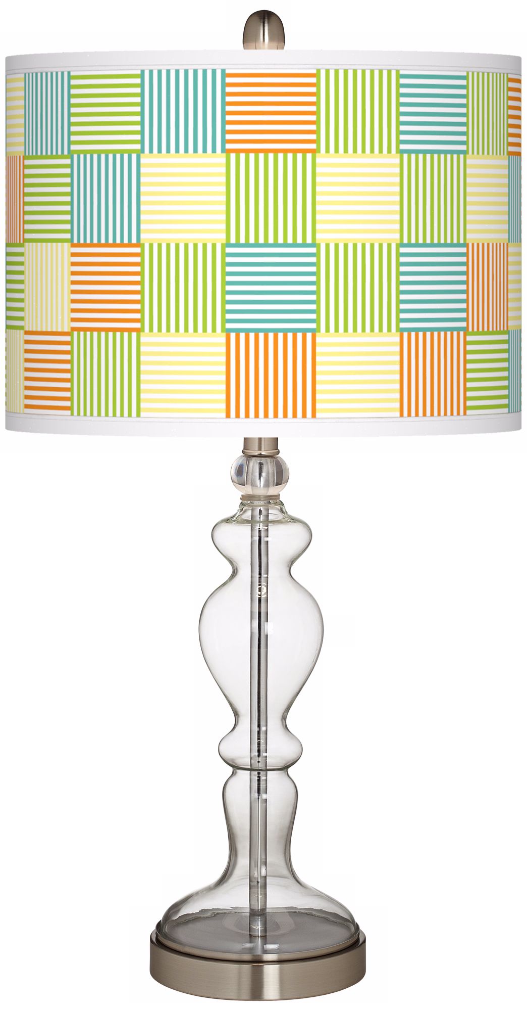 Pixel Light Giclee Apothecary Clear Glass Table Lamp