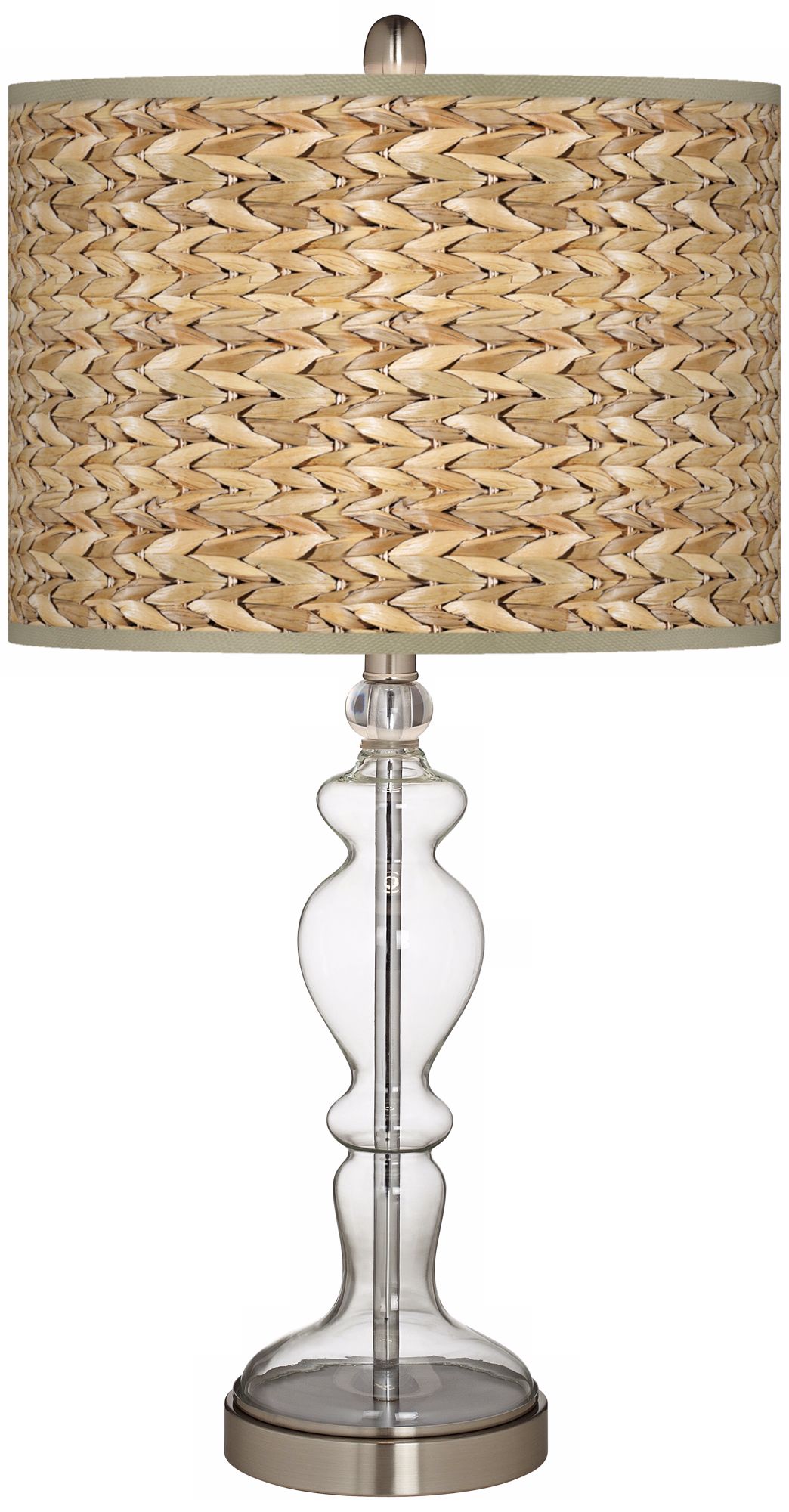 Seagrass Giclee Apothecary Clear Glass Table Lamp